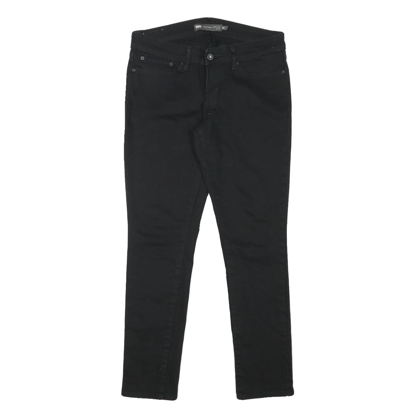 LEVI'S Womens Black Slim Skinny Denim Medium W29 L28 Cotton Blend Zip Jeans Refurbished - N/A refurbished available on Cerqular