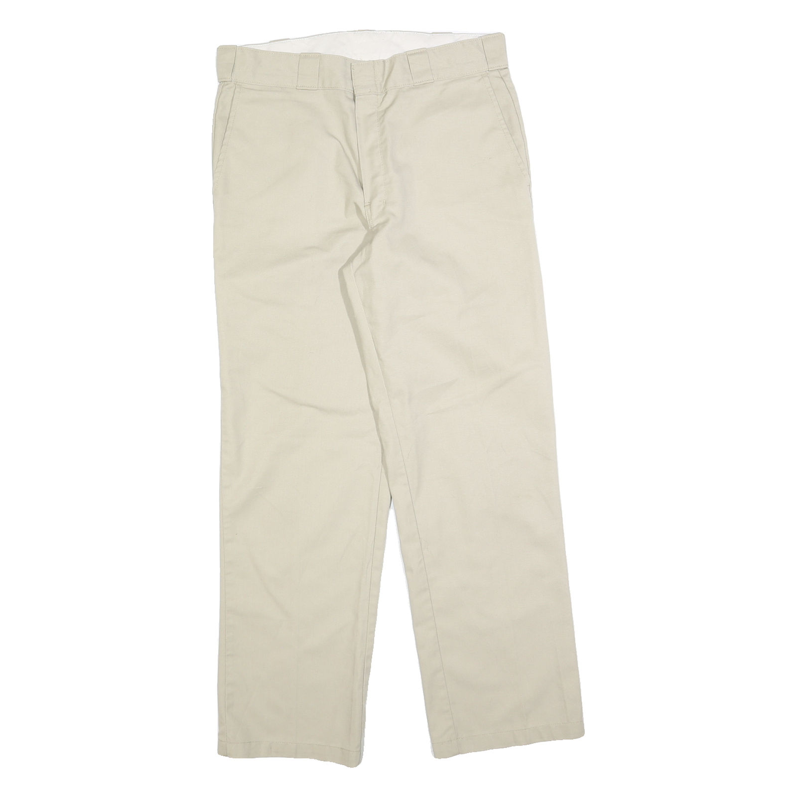 DICKIES Mens Cotton Blend Beige Regular Fit Straight Leg Trousers W33 L30 Refurbished - N/A refurbished available on Cerqular