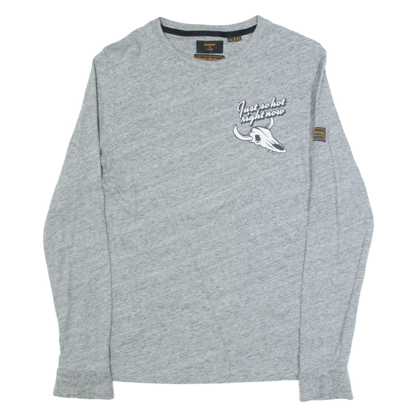SUPERDRY Womens T-Shirt Grey Long Sleeve USA UK 8 Refurbished - N/A refurbished available on Cerqular
