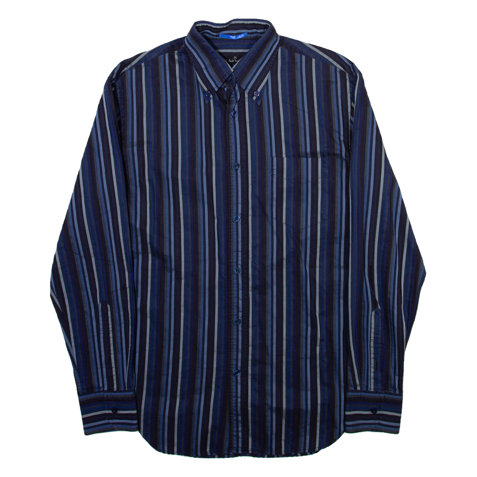 PAUL SMITH Mens Shirt Blue Striped Long Sleeve S Refurbished - N/A refurbished available on Cerqular