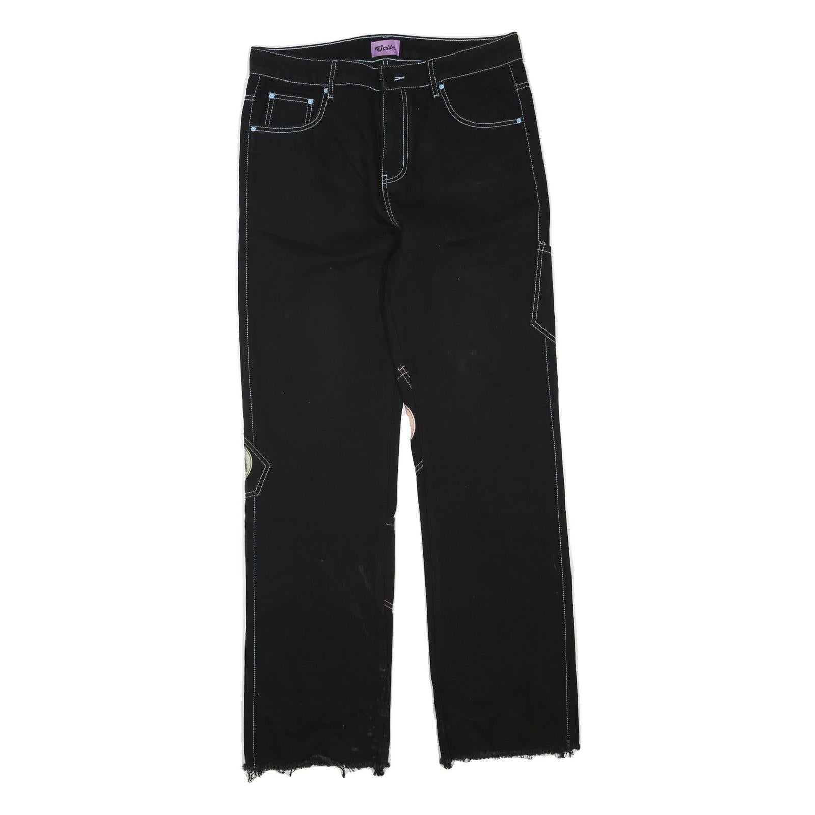 Buy SWIDES Womens Black Regular Jeans Denim W34 L33 Colourful Patchwork Straight Leg Refurbished - $23.39 SWIDES Womens Black Regular Jeans Denim W34 L33 Colourful Patchwork Straight Leg Refurbished - N/A refurbished available on Cerqular