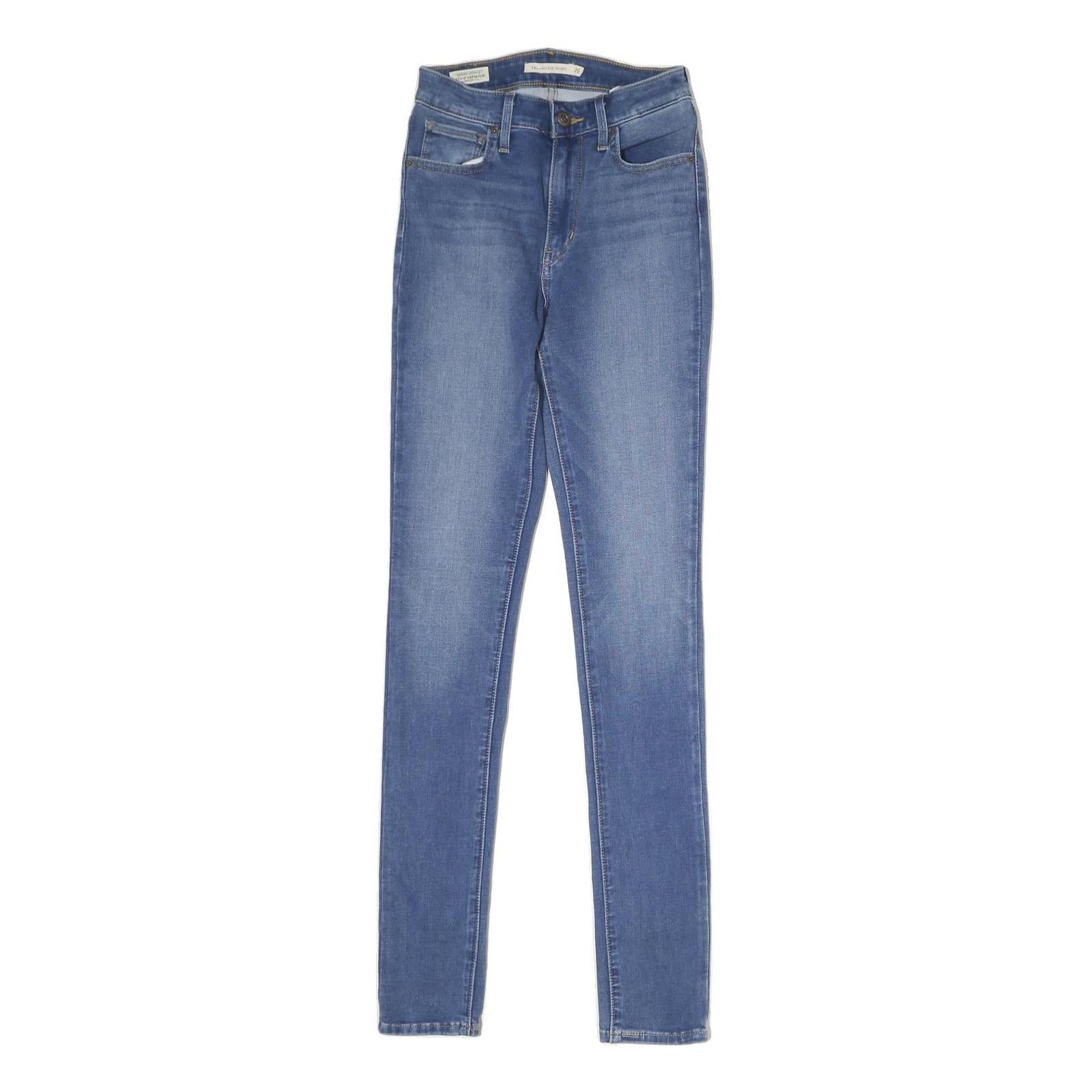 LEVI'S 721 Womens Jeans Blue Slim Skinny Denim Medium W26 L30 Skinny Fit Zip Refurbished - N/A refurbished available on Cerqular