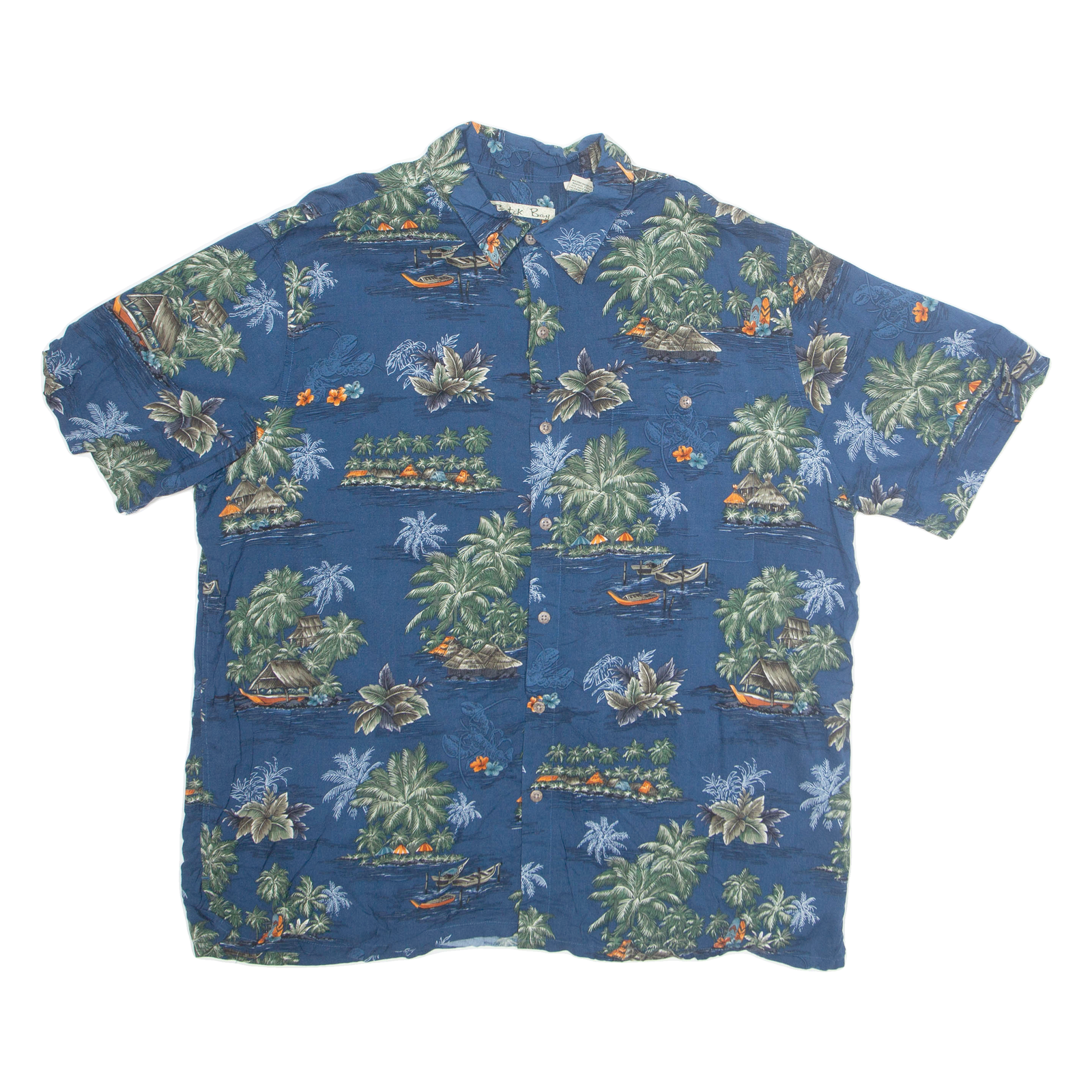 BATIK BAY Mens Hawaiian Shirt Blue Crazy Pattern XL Refurbished - N/A refurbished available on Cerqular