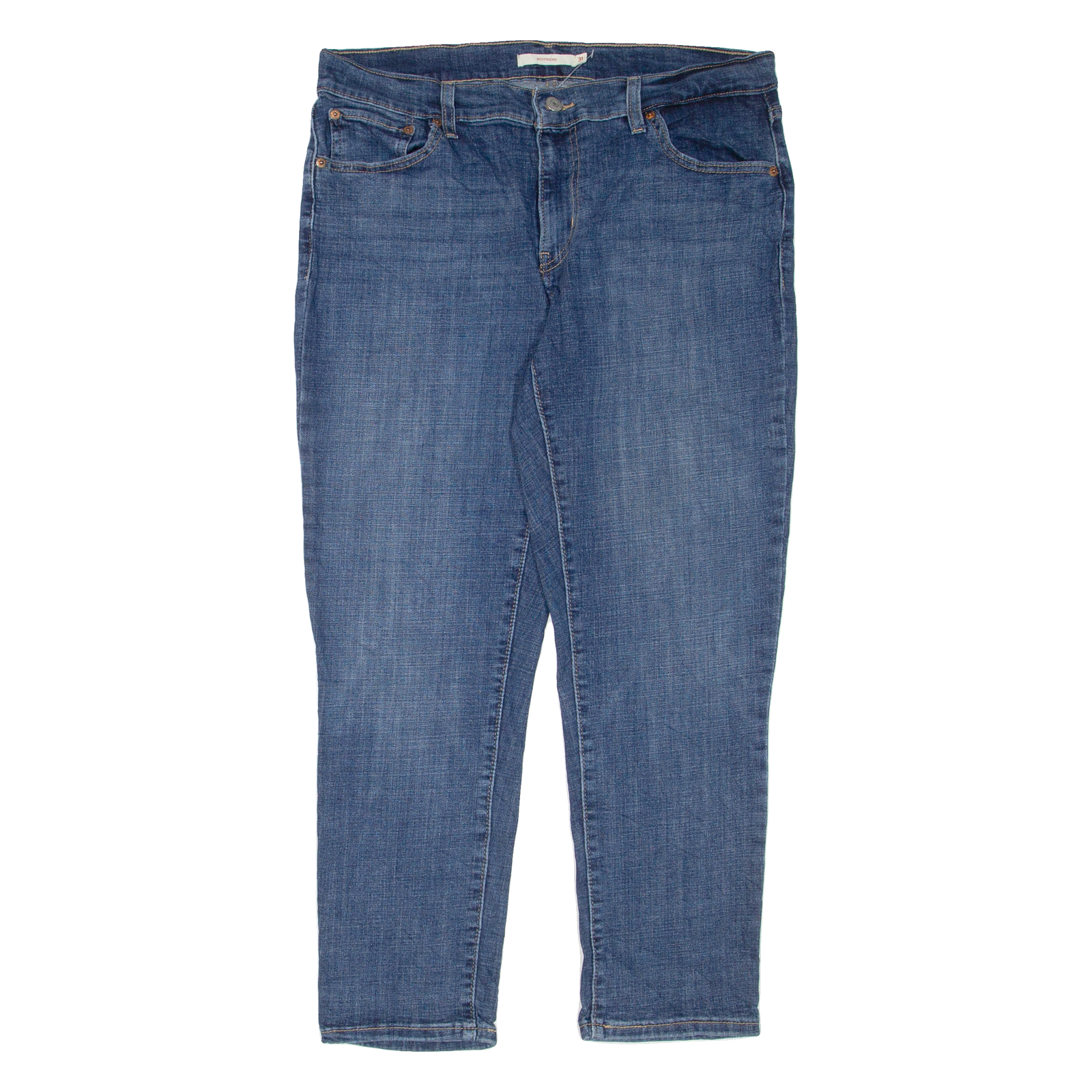 LEVI'S Womens Jeans Blue Regular Tapered Stone Wash W31 L27 Refurbished - N/A refurbished available on Cerqular