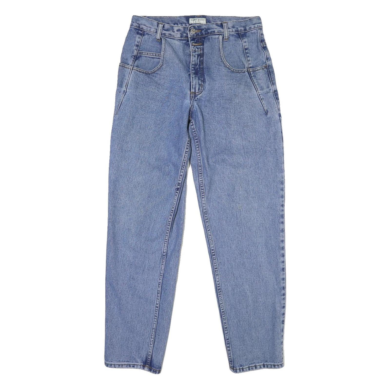 GUESS Mens Blue Regular Fit Straight Denim Jeans W31 L31 Button Closure Cotton Refurbished - N/A refurbished available on Cerqular