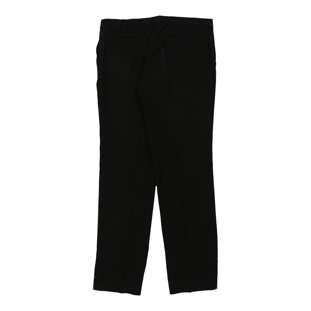 Moschino Trousers - 34W UK 12 Black Polyester Blend Refurbished - Thrifted (note: this is a term often used to describe second- refurbished available on Cerqular
