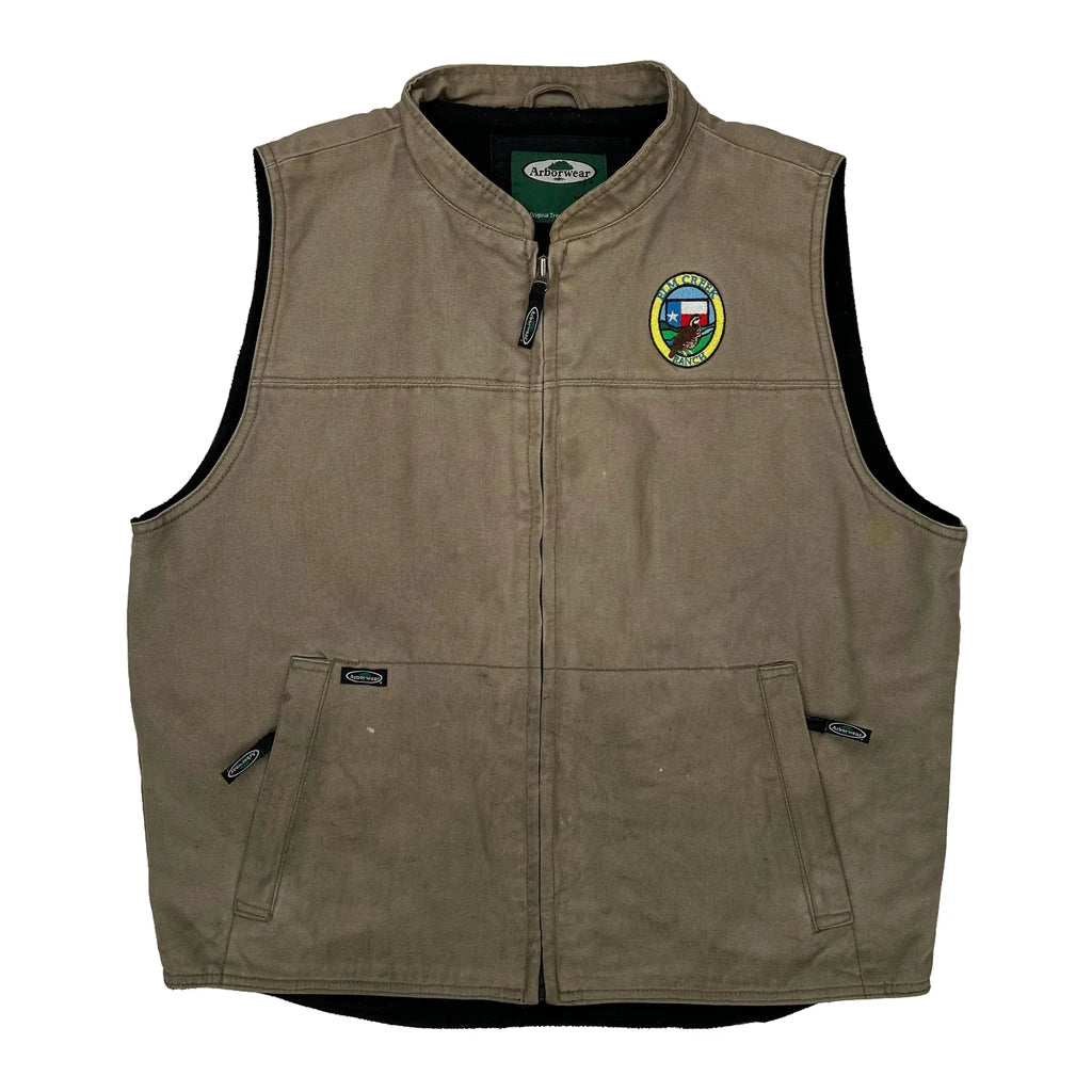 Conglobal Industries Arborwear Gilet - Large Brown Cotton Refurbished - Thrifted (note: this is a term often used to describe second- refurbished available on Cerqular