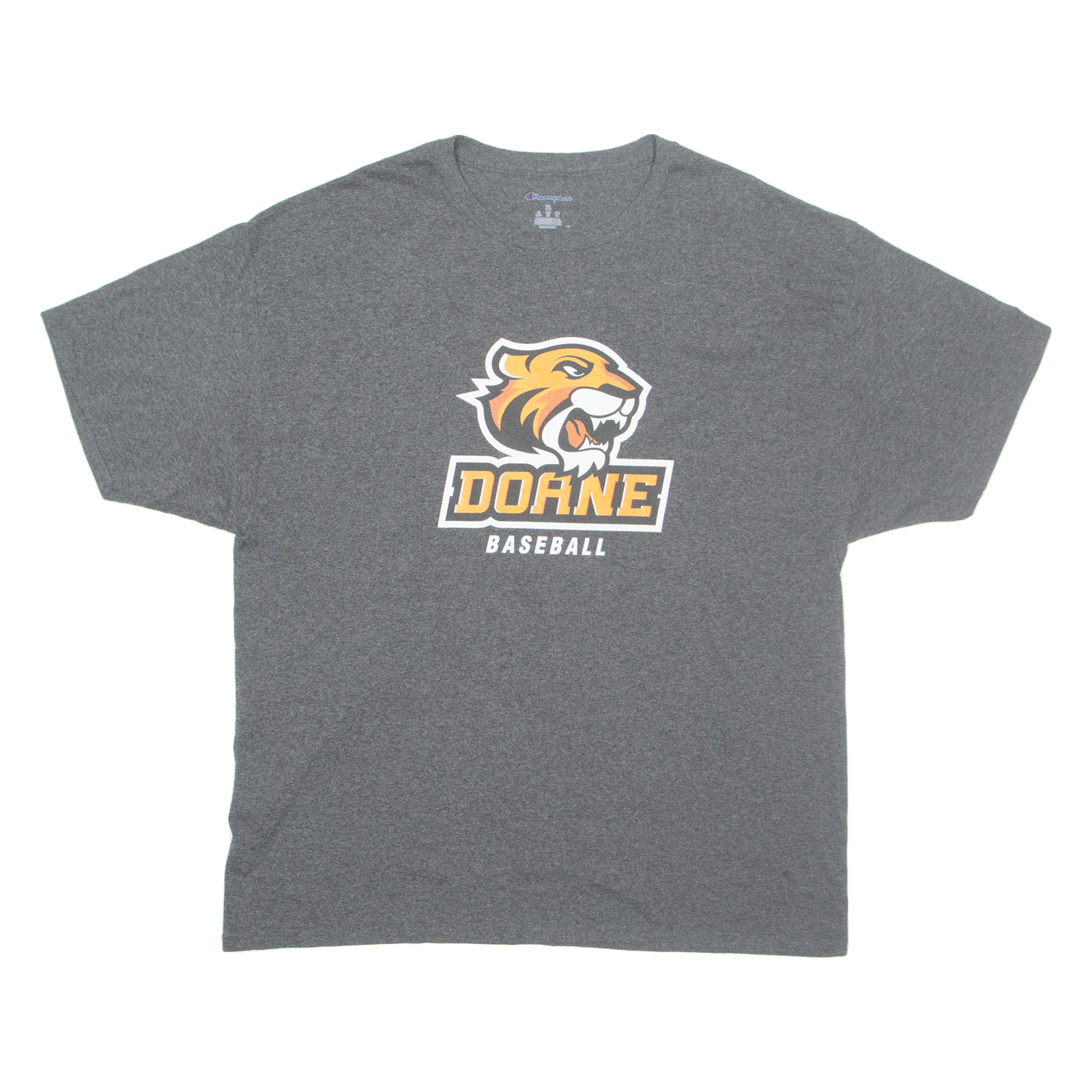 CHAMPION Doane Baseball Mens T-Shirt Grey USA XL Refurbished - N/A refurbished available on Cerqular