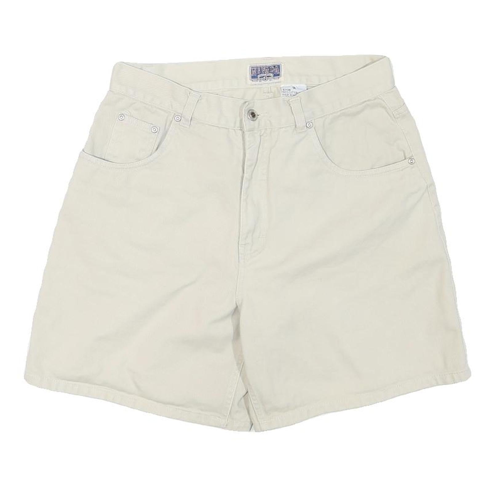 NEVADA Womens Shorts Cream Casual Plain M W30 Cotton Blend Summerwear Refurbished - N/A refurbished available on Cerqular