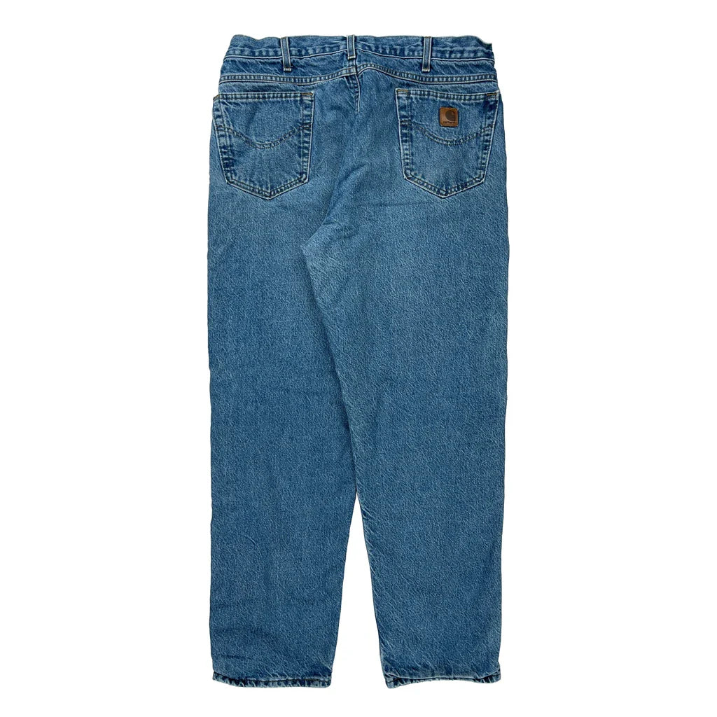 Carhartt Jeans - 34W 30L Blue Denim Refurbished - Thrifted (note: this is a term often used to describe second- refurbished available on Cerqular