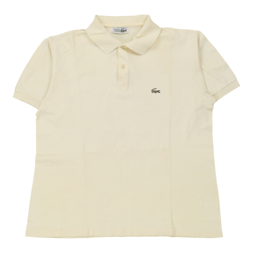 Lacoste Polo Shirt - Medium Yellow Cotton Refurbished - Thrifted (note: this is a term often used to describe second- refurbished available on Cerqular