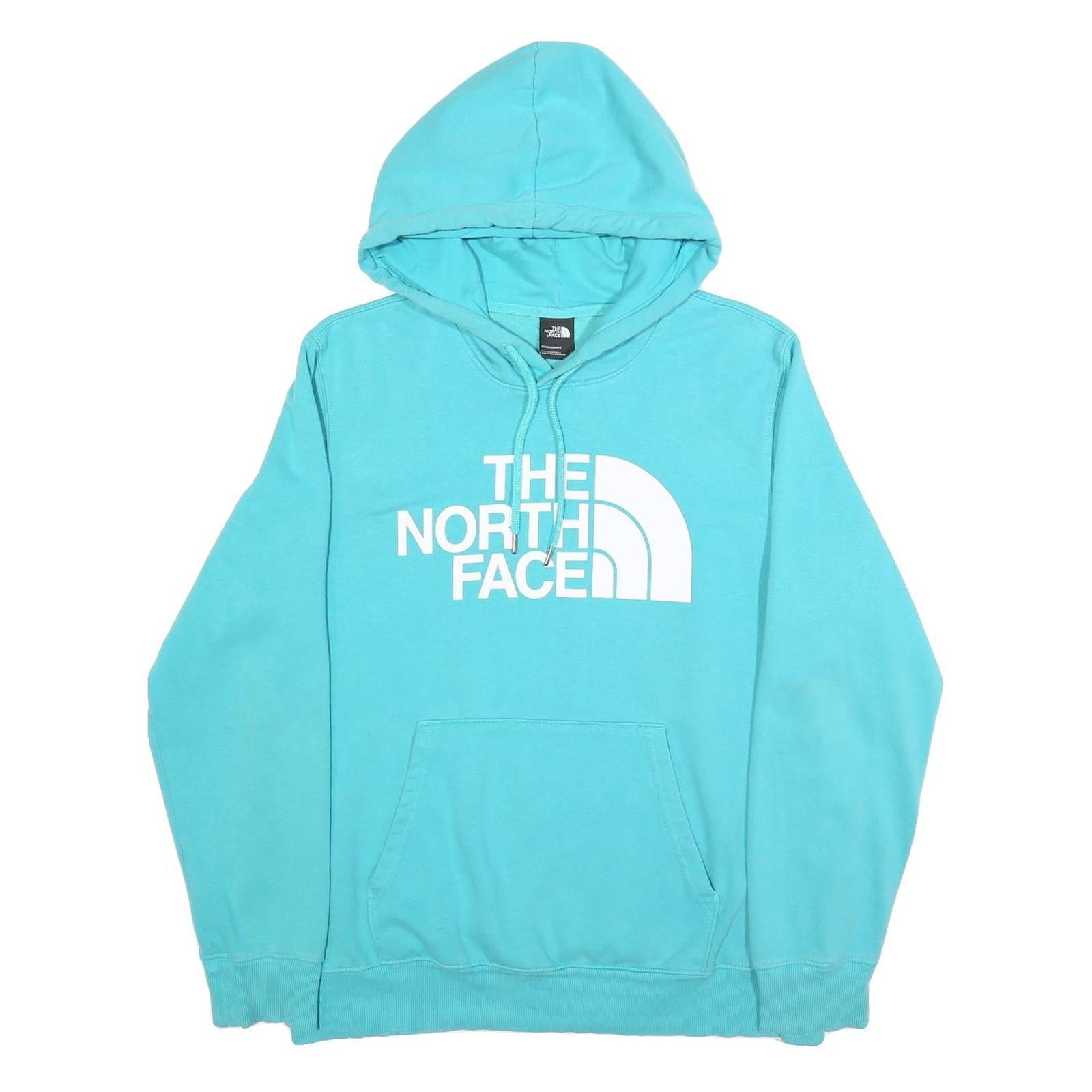 THE NORTH FACE Mens Blue Pullover Hoodie L Icon Logo Cotton Blend Casual Refurbished - N/A refurbished available on Cerqular