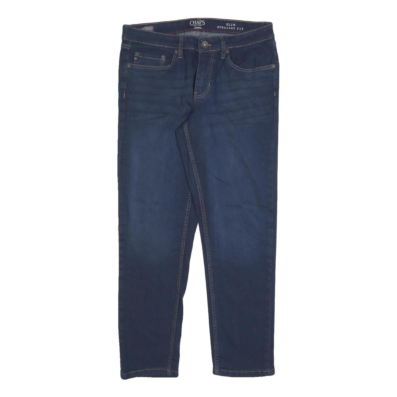 Buy CHAPS Mens Slim Jeans Blue Denim Straight Fit W34 L30 Zip Cotton Blend Refurbished - $33.79 CHAPS Mens Slim Jeans Blue Denim Straight Fit W34 L30 Zip Cotton Blend Refurbished - N/A refurbished available on Cerqular