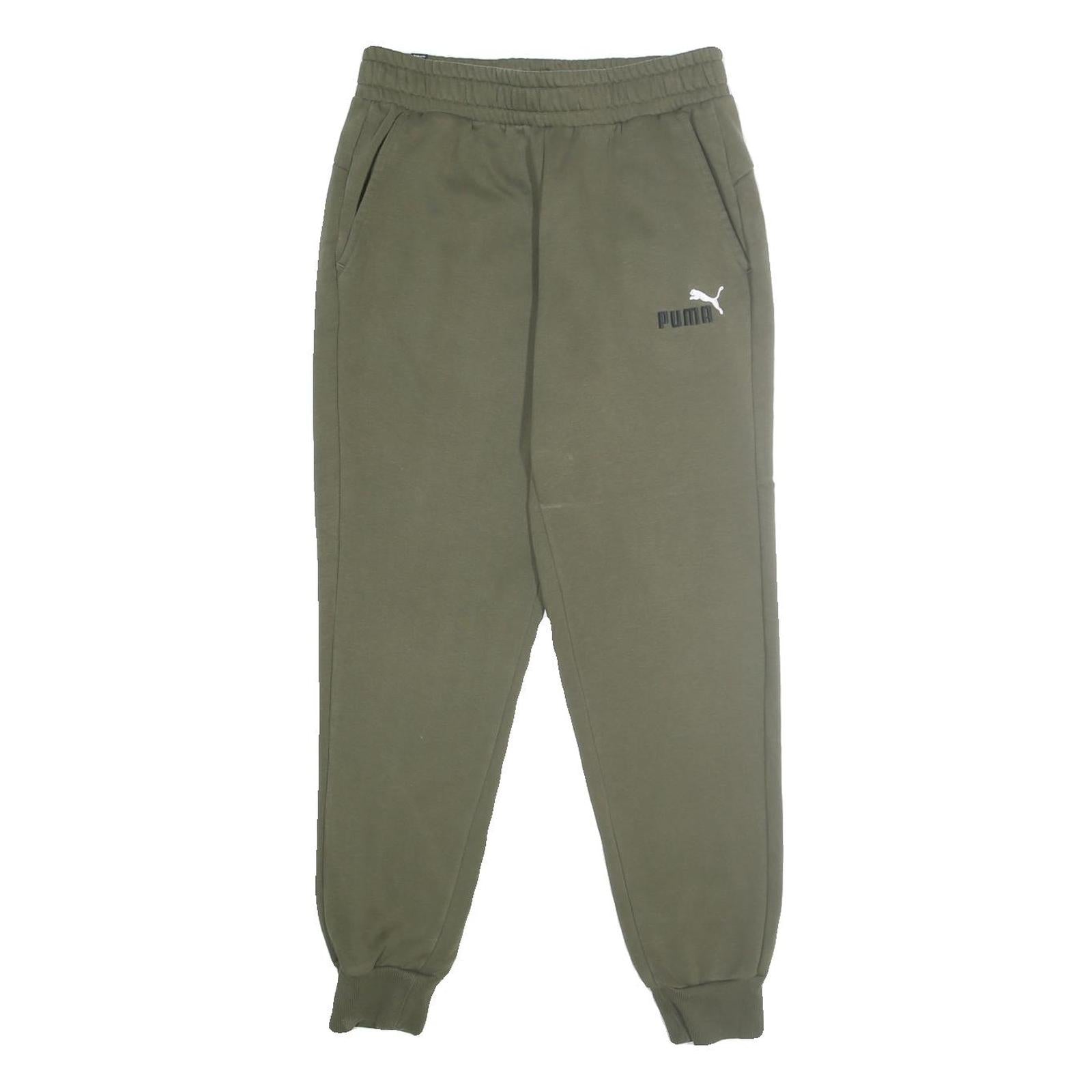 PUMA Mens Joggers Green Slim Tapered M W28 L30 Cotton Blend Logo Casual Wear Refurbished - N/A refurbished available on Cerqular