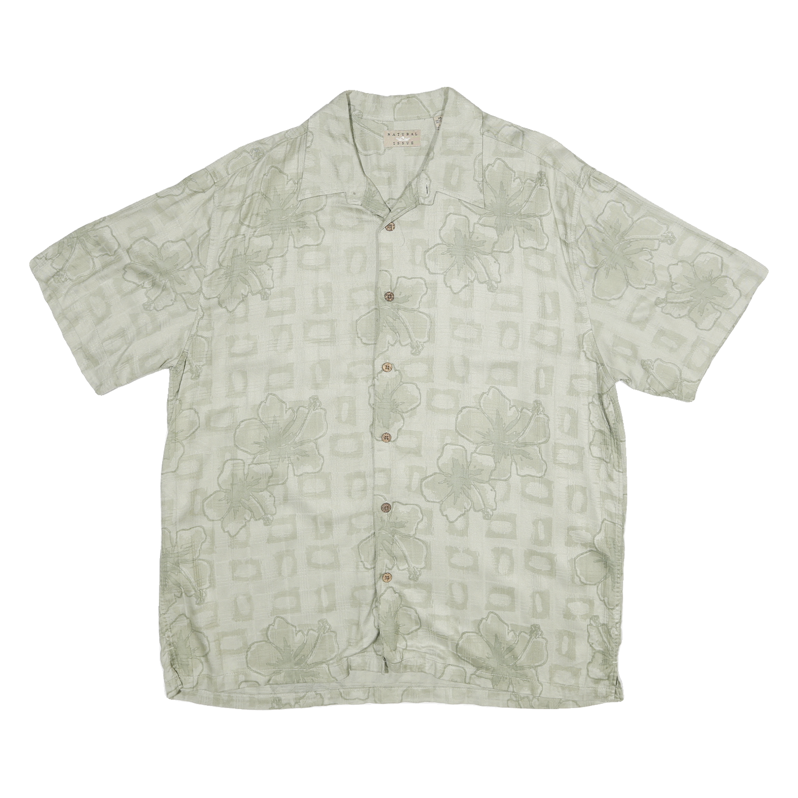 NATURAL ISSUE Mens Beige Floral Cotton Blend Button Jacket XL Casual Comfortable Refurbished - N/A refurbished available on Cerqular