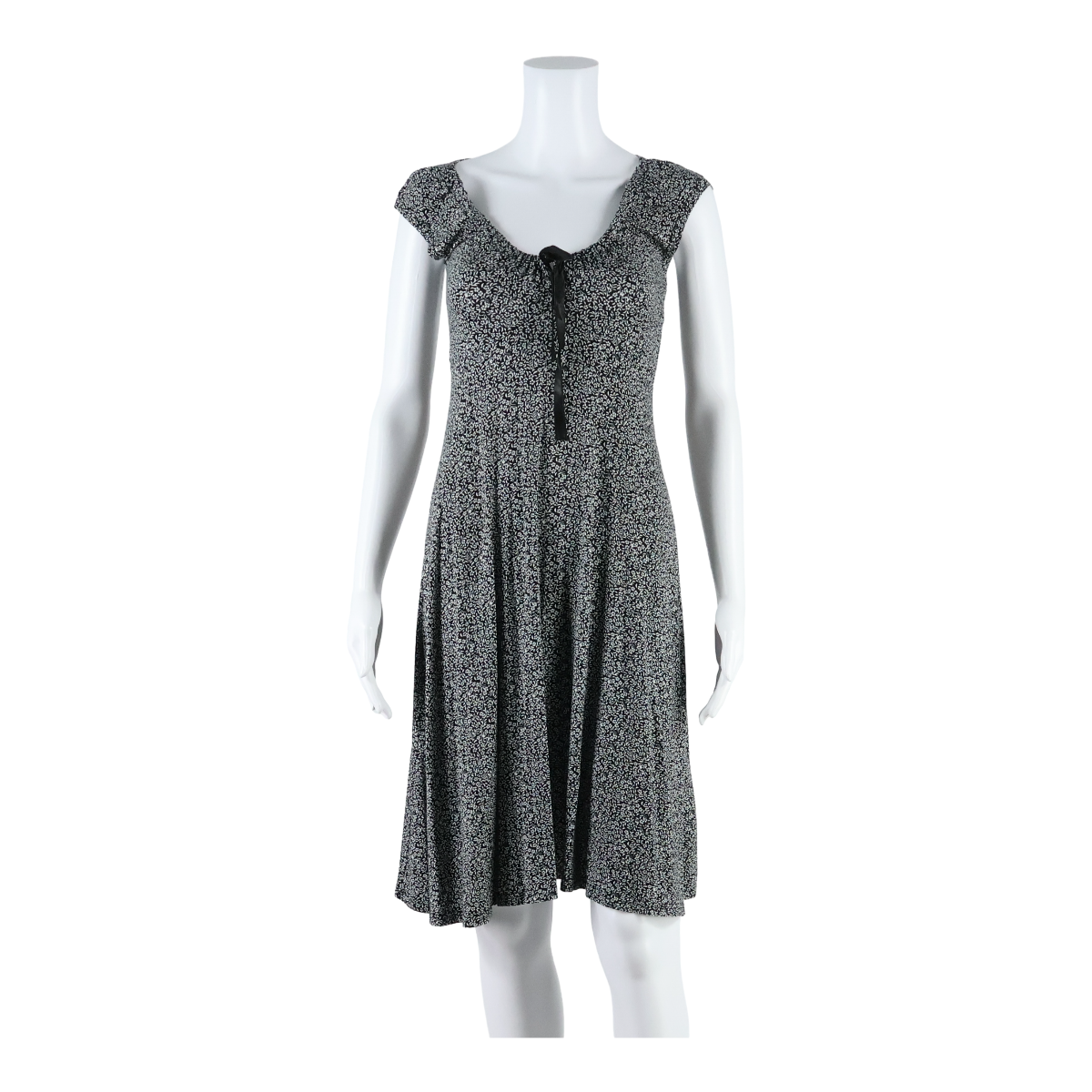 ORSAY Womens A-Line Dress Black Floral Sleeveless Knee Length S Refurbished - N/A refurbished available on Cerqular