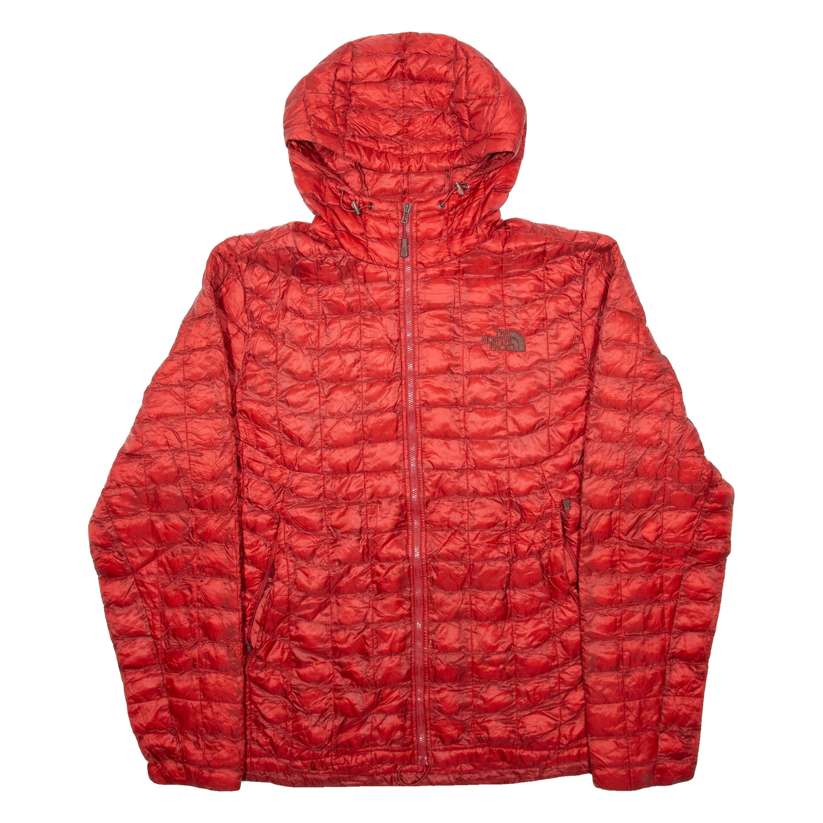 THE NORTH FACE Womens Puffer Coat Red Hooded M Refurbished - N/A refurbished available on Cerqular