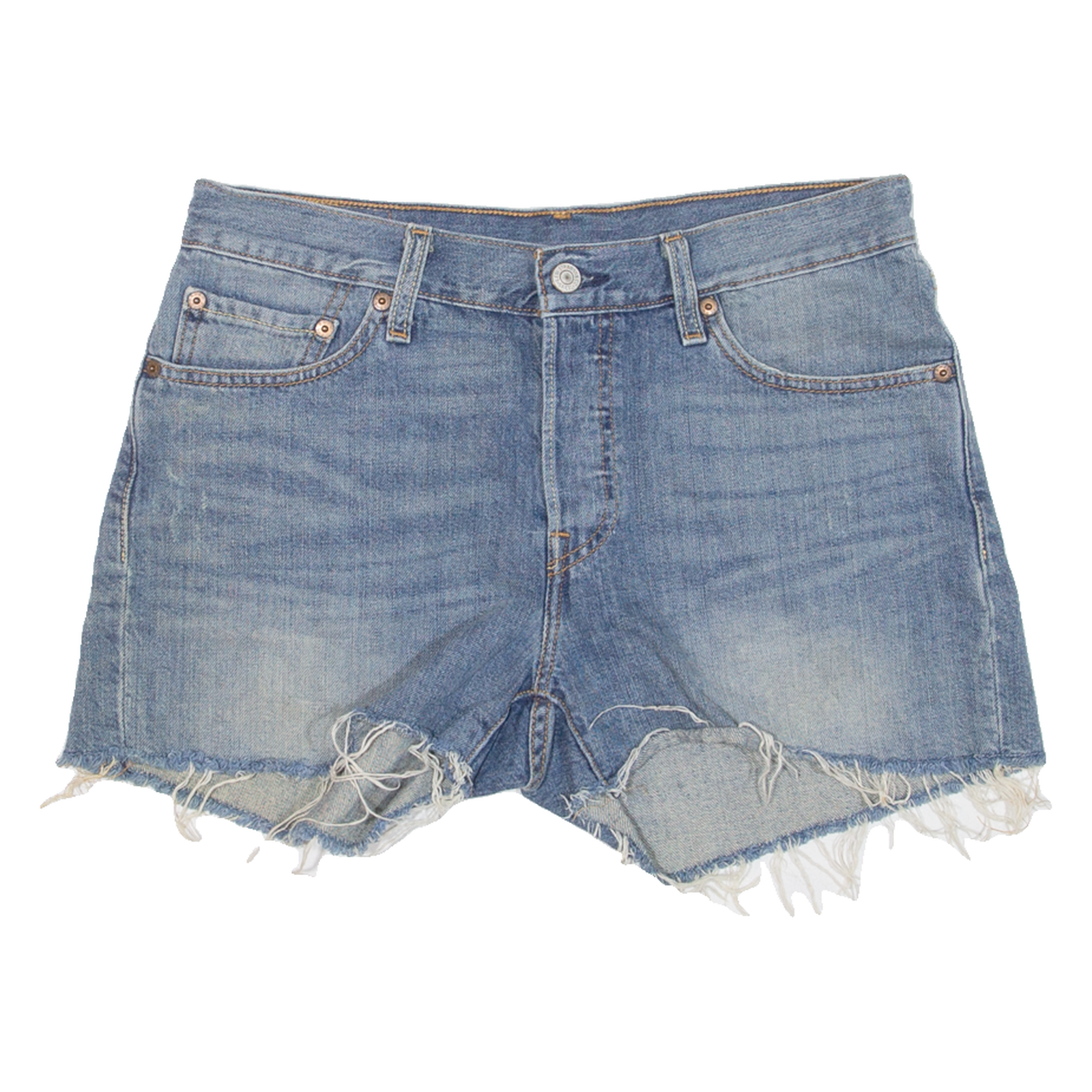 LEVI'S 501 Womens Denim Shorts Blue S W27 Refurbished - N/A refurbished available on Cerqular