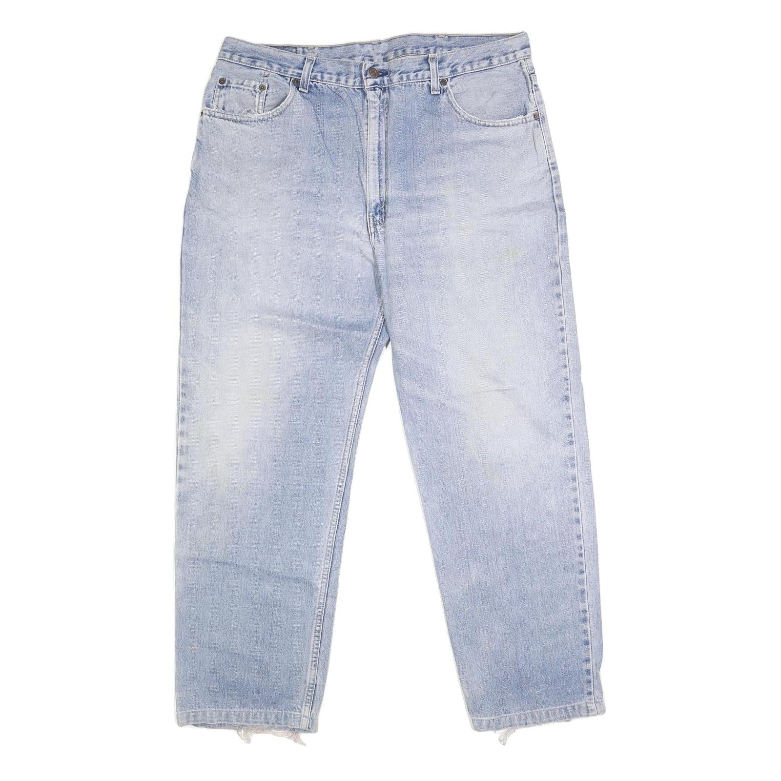 LEVI'S 504 Mens Regular Fit Cotton Blend Light Blue Denim W40 L29 Zip Jeans Refurbished - N/A refurbished available on Cerqular