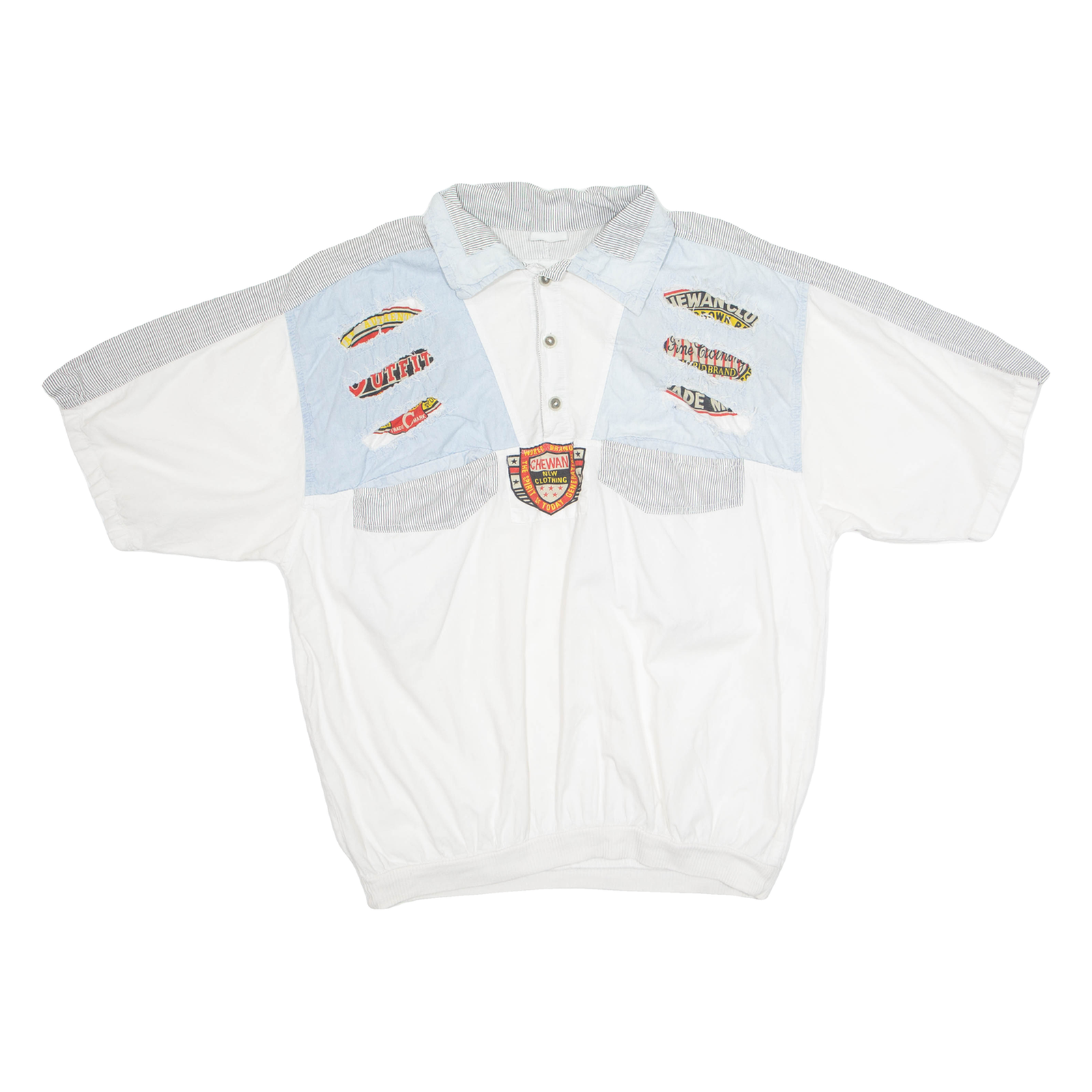 Buy Mens Polo Shirt White Crazy Pattern L Refurbished - $15.59 Mens Polo Shirt White Crazy Pattern L Refurbished - N/A refurbished available on Cerqular