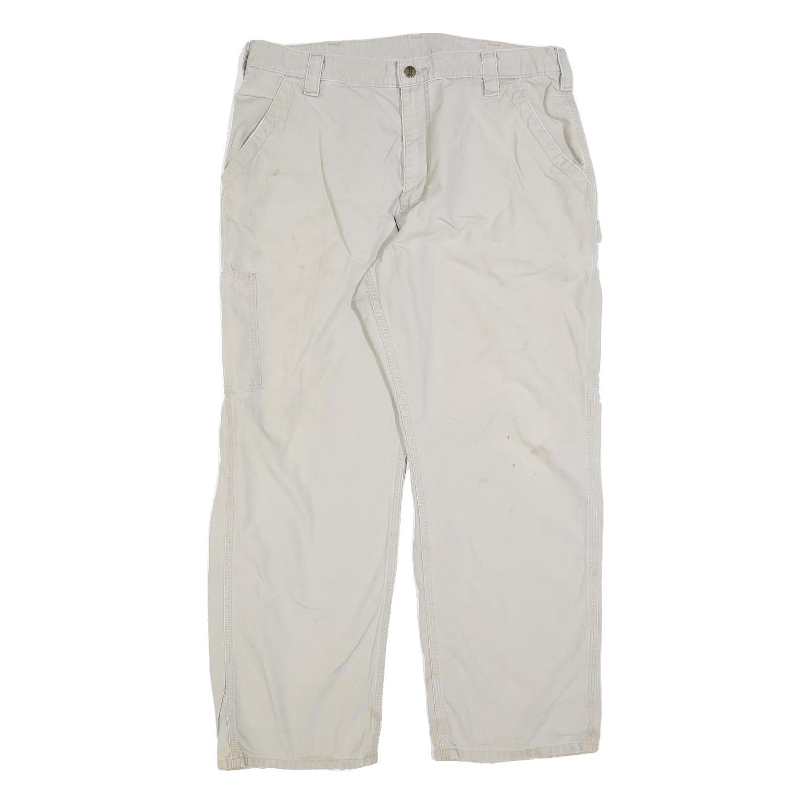 Buy CARHARTT Mens Cotton Blend Beige Loose Straight Trousers W38 L30 Workwear Refurbished - $49.39 CARHARTT Mens Cotton Blend Beige Loose Straight Trousers W38 L30 Workwear Refurbished - N/A refurbished available on Cerqular