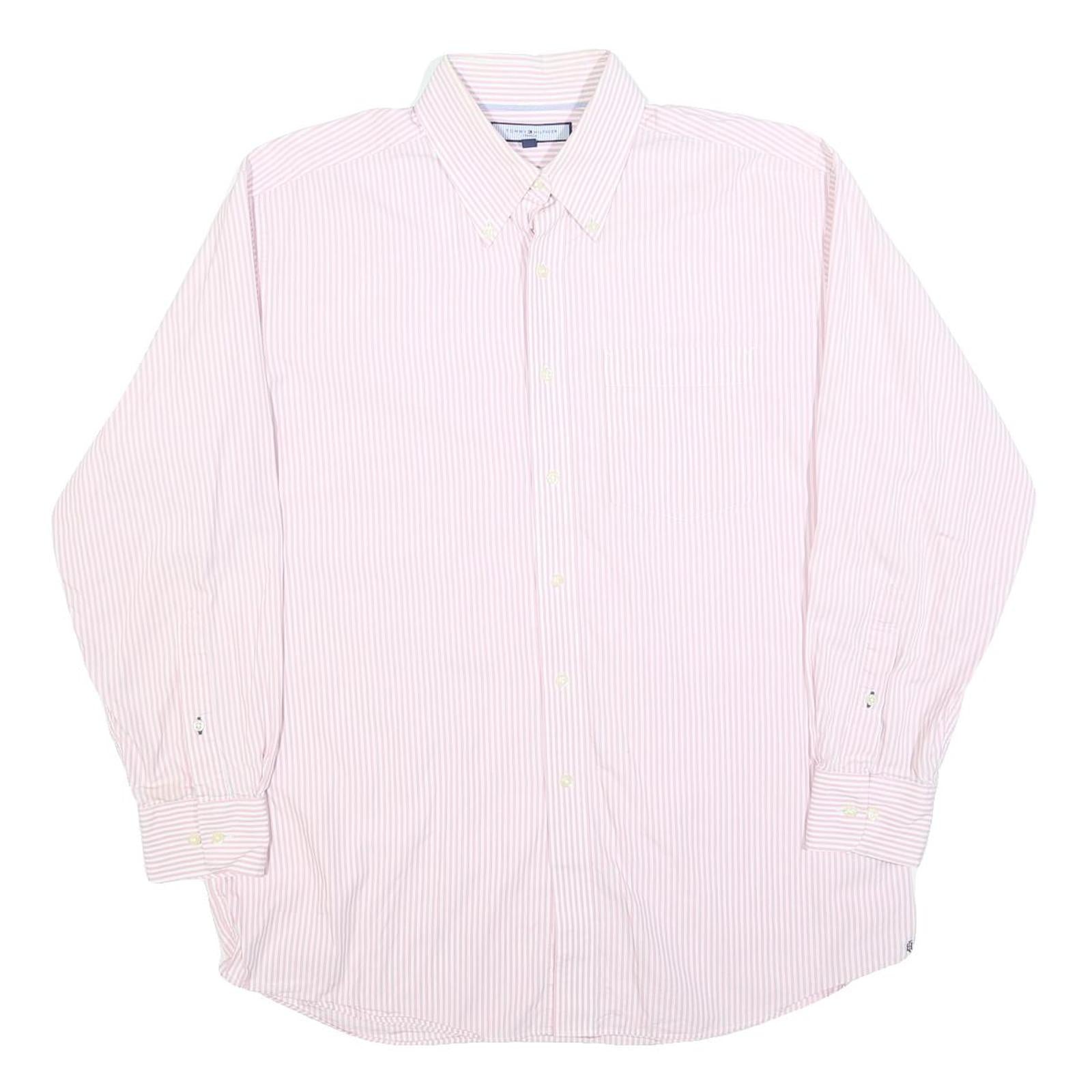 Buy TOMMY HILFIGER Mens Pink & White Stripe Shirt L Cotton Blend Button-Down Collar Refurbished - $29.89 TOMMY HILFIGER Mens Pink & White Stripe Shirt L Cotton Blend Button-Down Collar Refurbished - N/A refurbished available on Cerqular