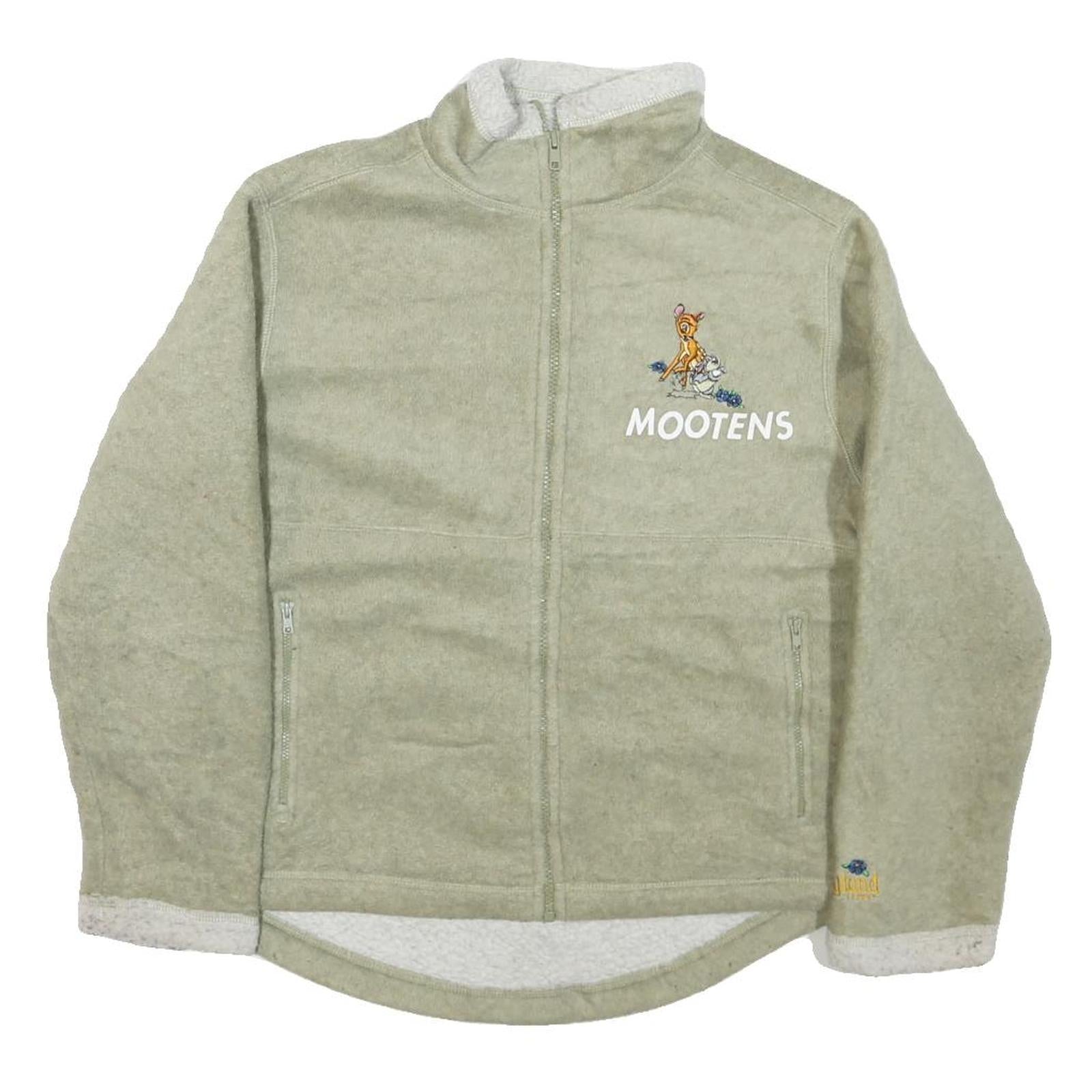 DISNEY Womens Beige Zip Jacket M Polyester Blend Bambi Cartoon Character Motif Refurbished - N/A refurbished available on Cerqular