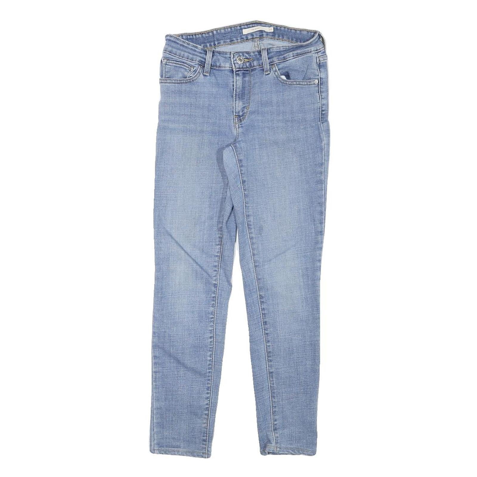 LEVI'S Womens Jeans Blue Slim Skinny Denim Medium W24 L26 Classic Zip Pockets Refurbished - N/A refurbished available on Cerqular