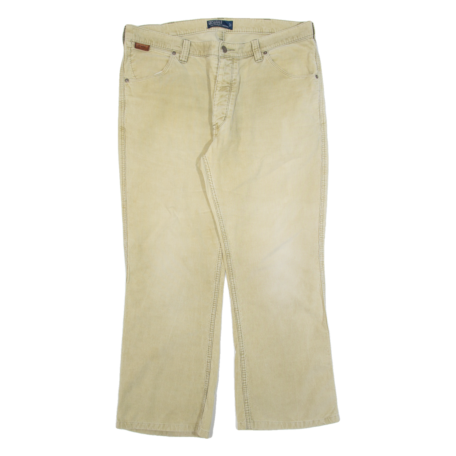 POLO RALPH LAUREN Mens Corduroy Trousers Cream Regular Straight W36 L27 Refurbished - N/A refurbished available on Cerqular