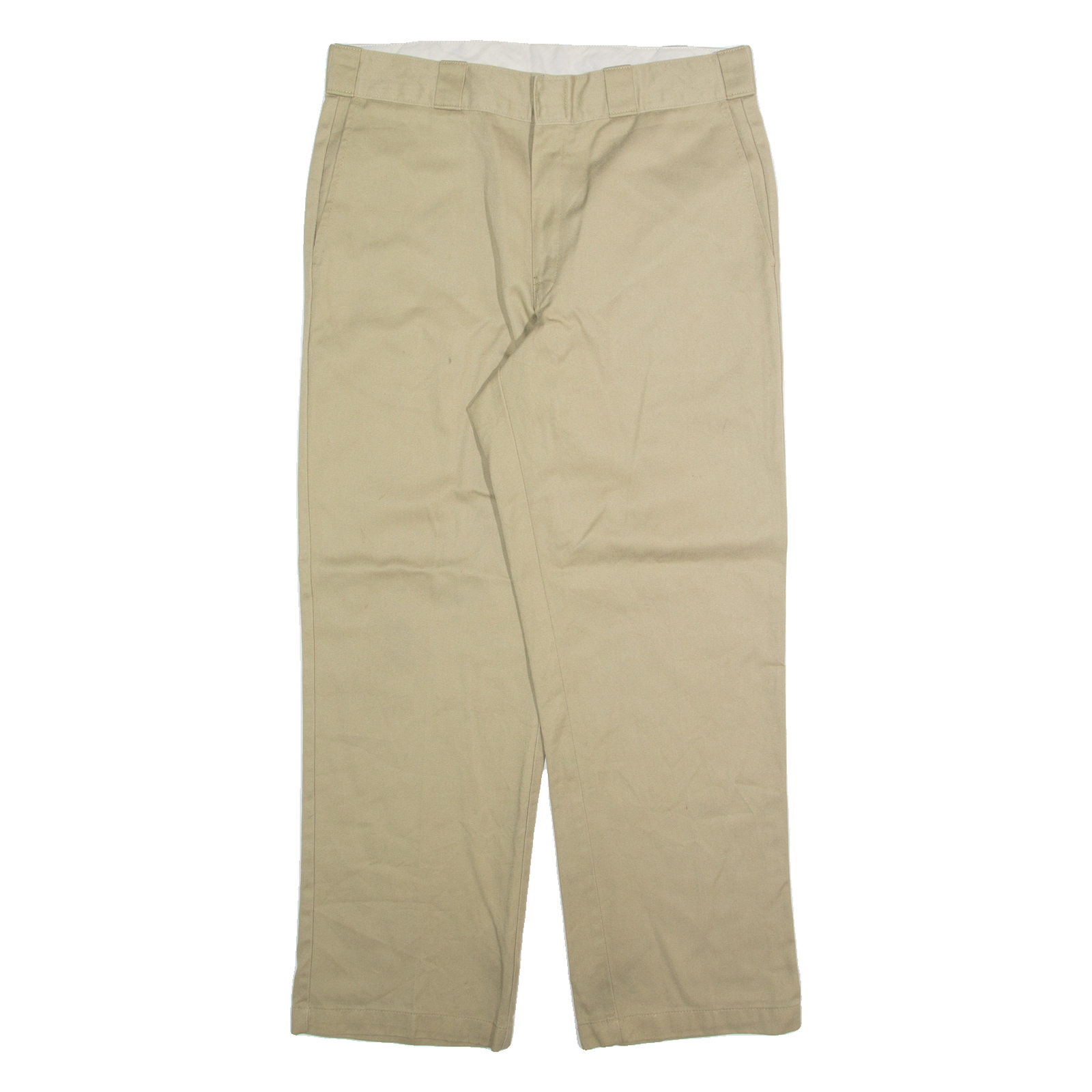 DICKIES Chino Mens Trousers Beige Regular Straight W34 L27 Refurbished - N/A refurbished available on Cerqular