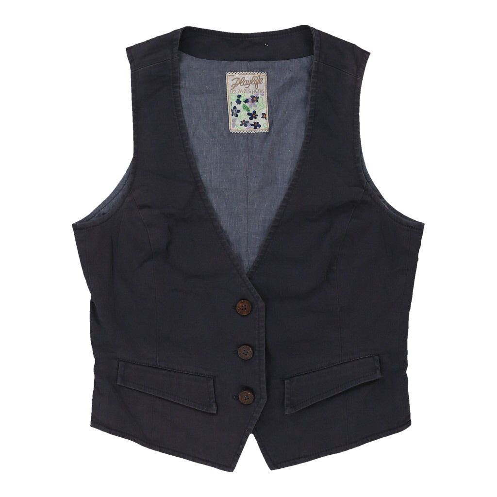 Buy Play Life Waistcoat - XS Navy Cotton Refurbished - $22.77 Play Life Waistcoat - XS Navy Cotton Refurbished - Thrifted (note: this is a term often used to describe second- refurbished available on Cerqular