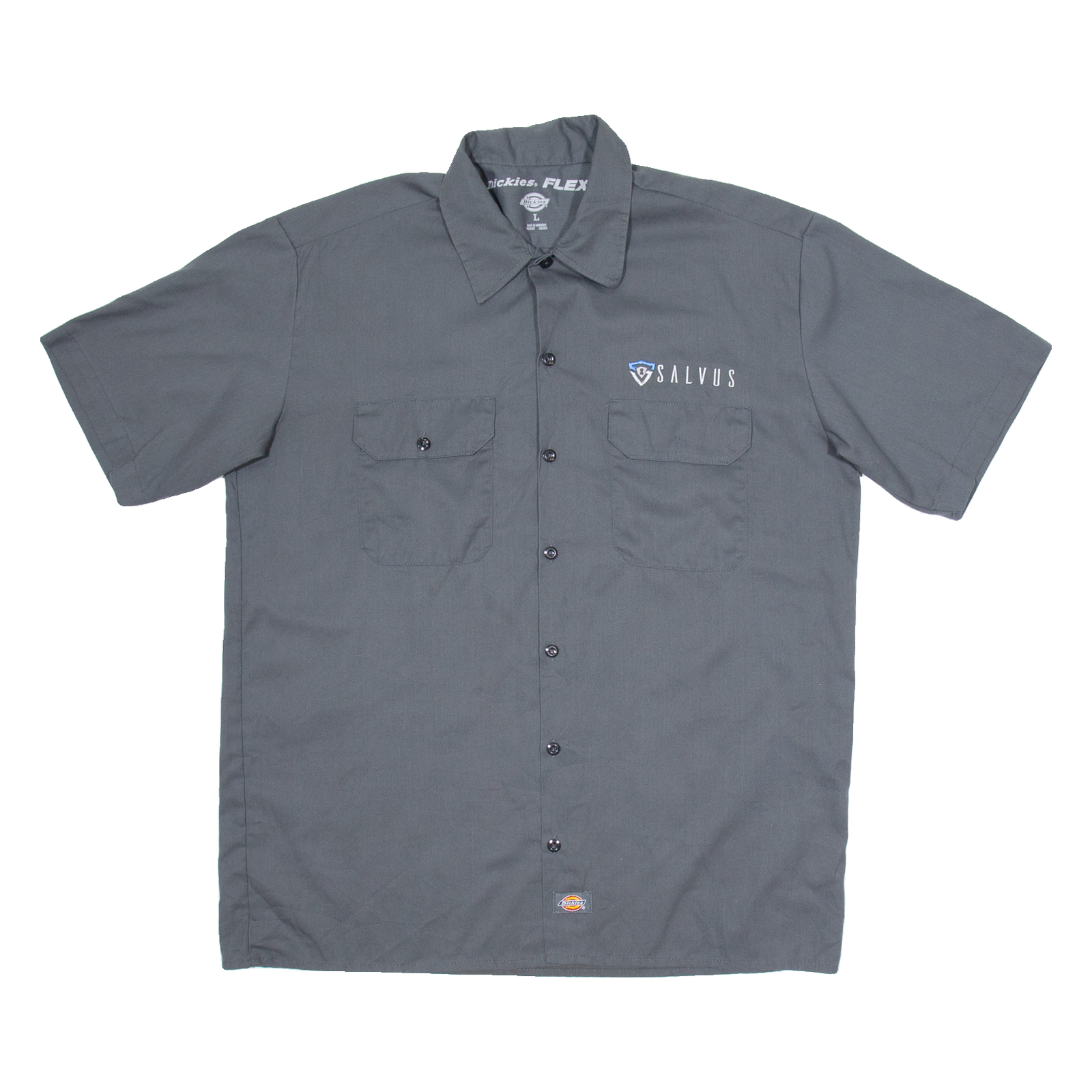 DICKIES Salvus Mens Worker Shirt Grey L Refurbished - N/A refurbished available on Cerqular