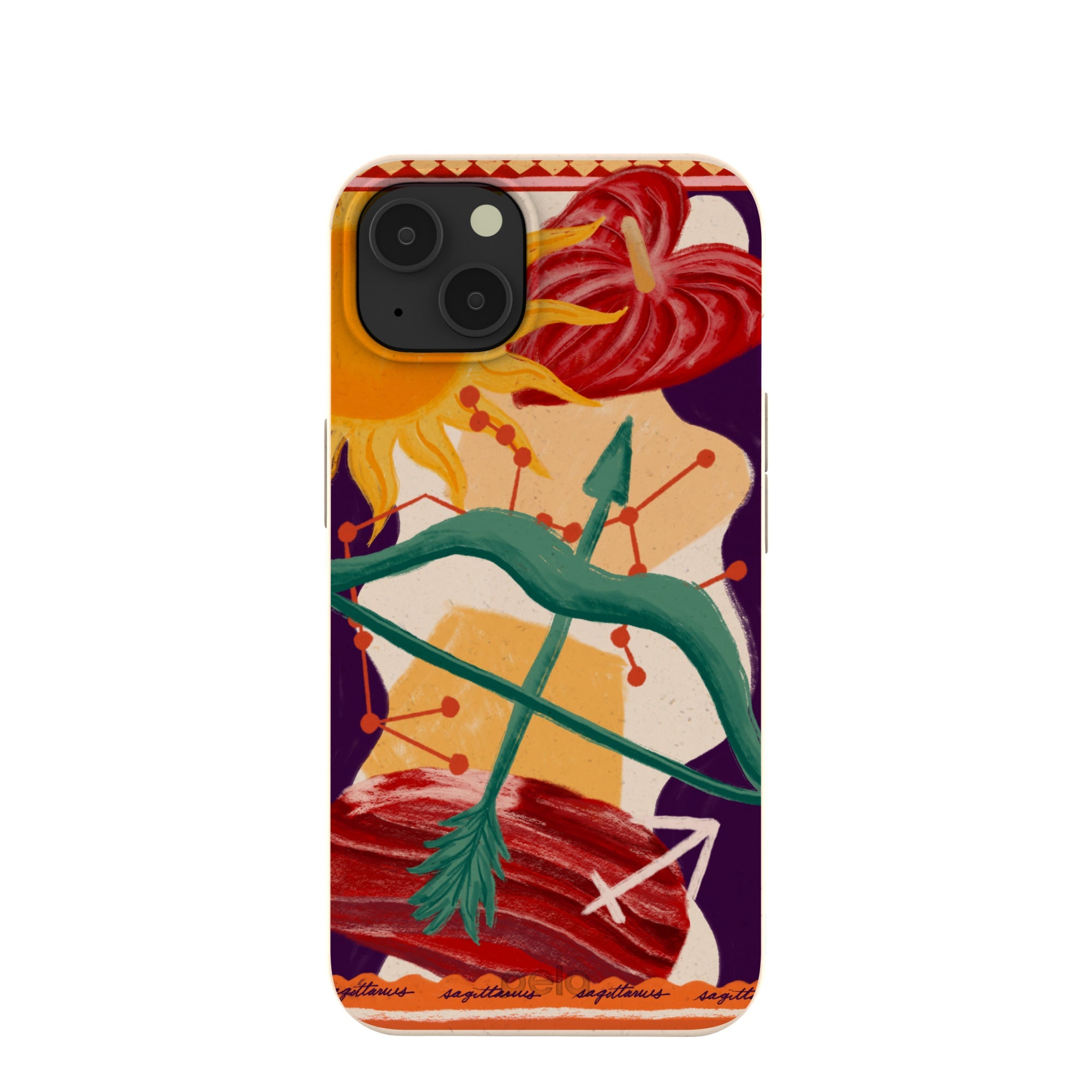 Seashell Sagittarius Archer iPhone 13 Case Refurbished - Pela Case refurbished available on Cerqular