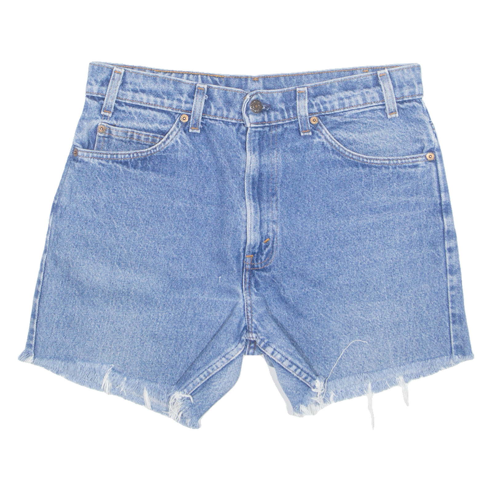 LEVI'S Cut Off Orange Tab Womens Denim Shorts Blue M W32 Refurbished - N/A refurbished available on Cerqular