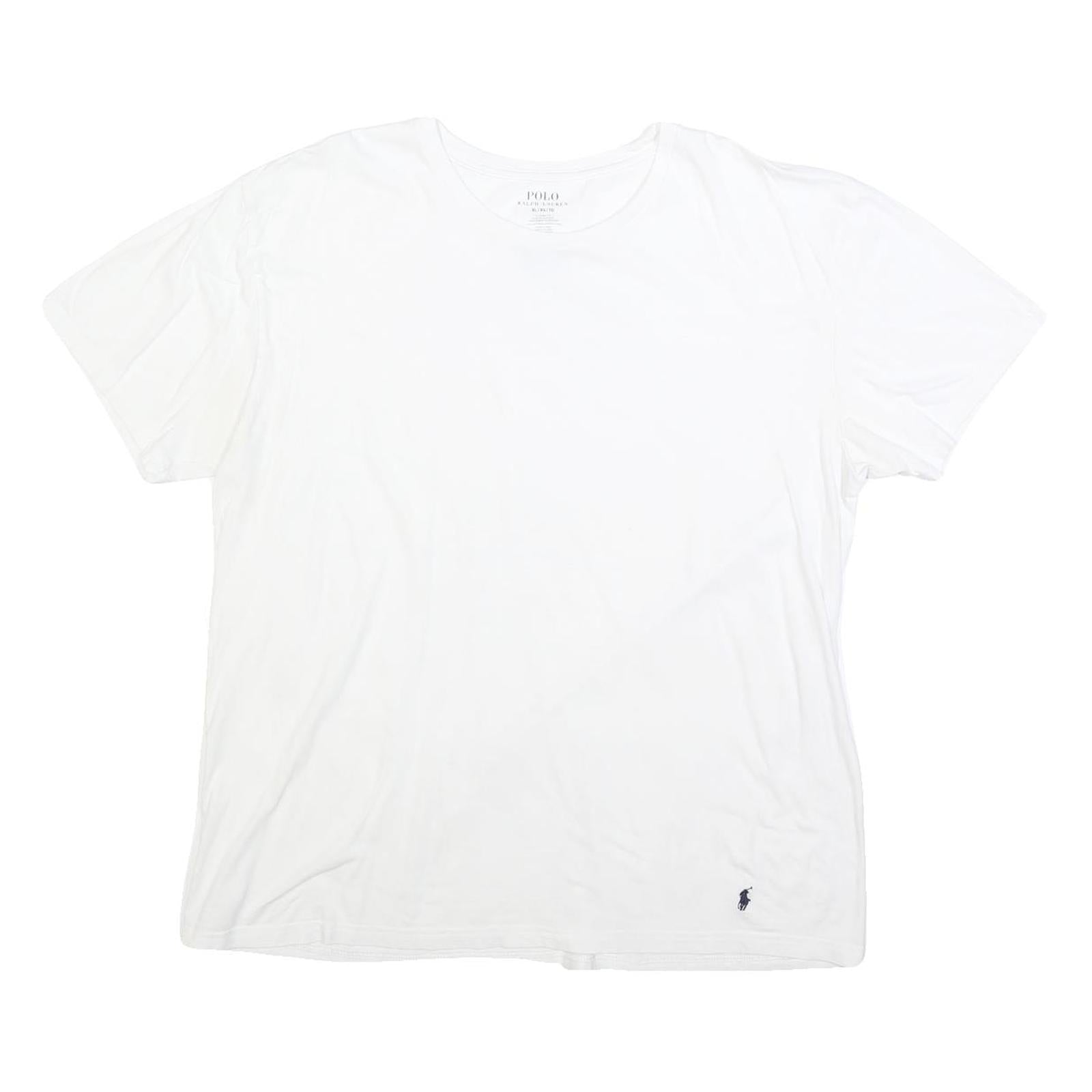 POLO RALPH LAUREN Mens White XL Plain T-Shirt Short Sleeve Crew Neck Classic Refurbished - N/A refurbished available on Cerqular