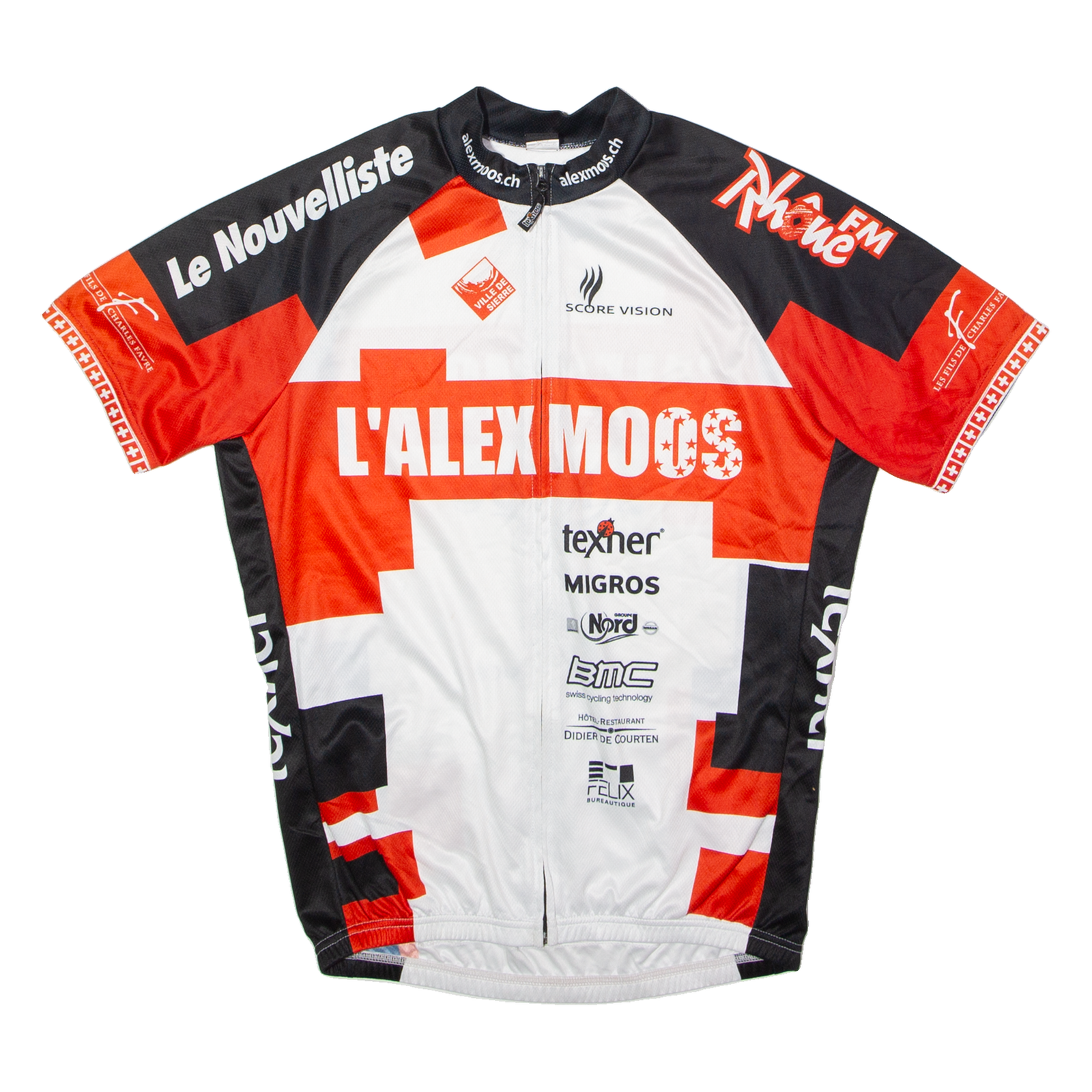 TEXNER Full Zip Cycling Mens Jersey White High Neck L Refurbished - N/A refurbished available on Cerqular