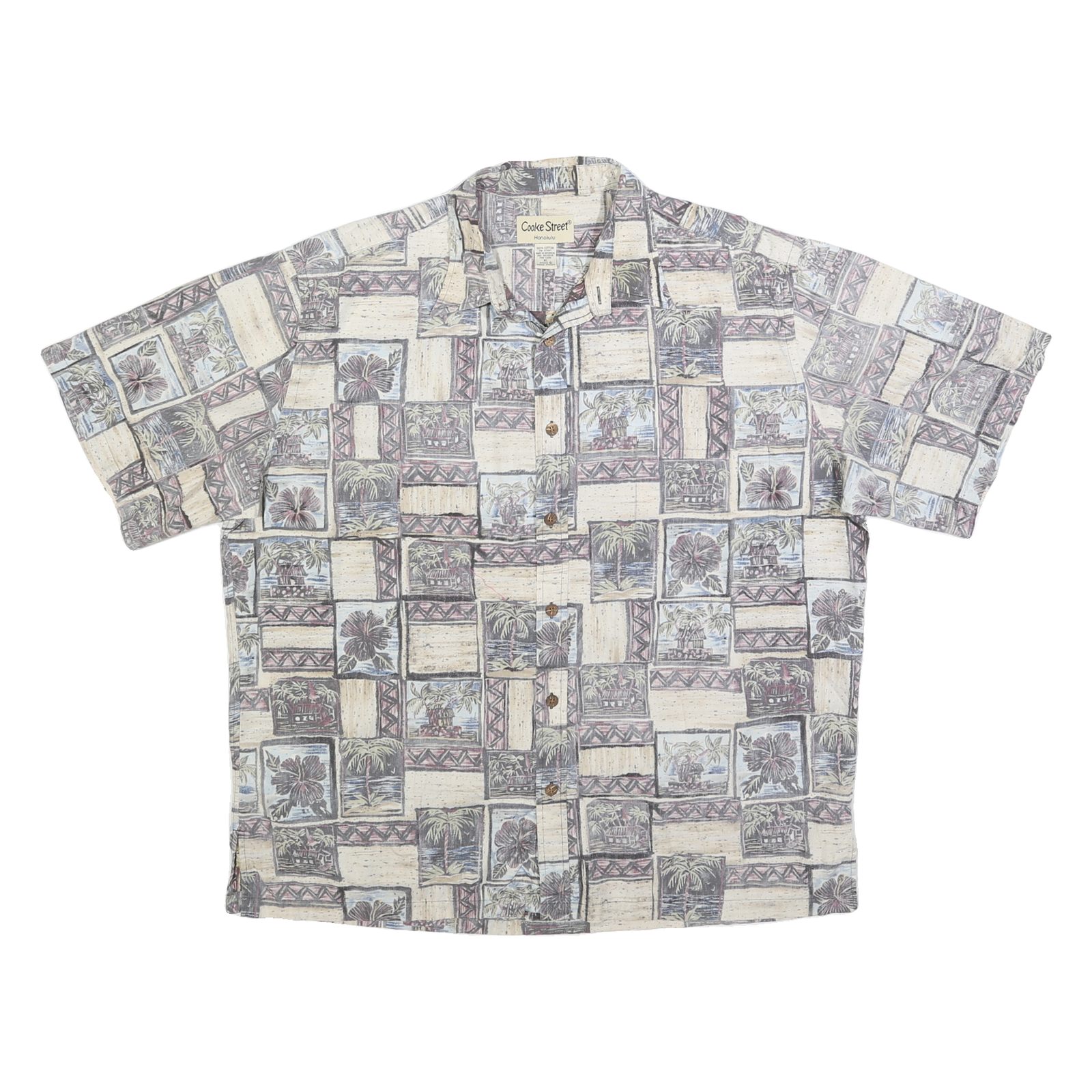 Buy COOKE STREET Mens Cream Hawaiian Shirt XL Cotton Blend Relaxed Fit Short Sleeve Refurbished - $15.59 COOKE STREET Mens Cream Hawaiian Shirt XL Cotton Blend Relaxed Fit Short Sleeve Refurbished - N/A refurbished available on Cerqular