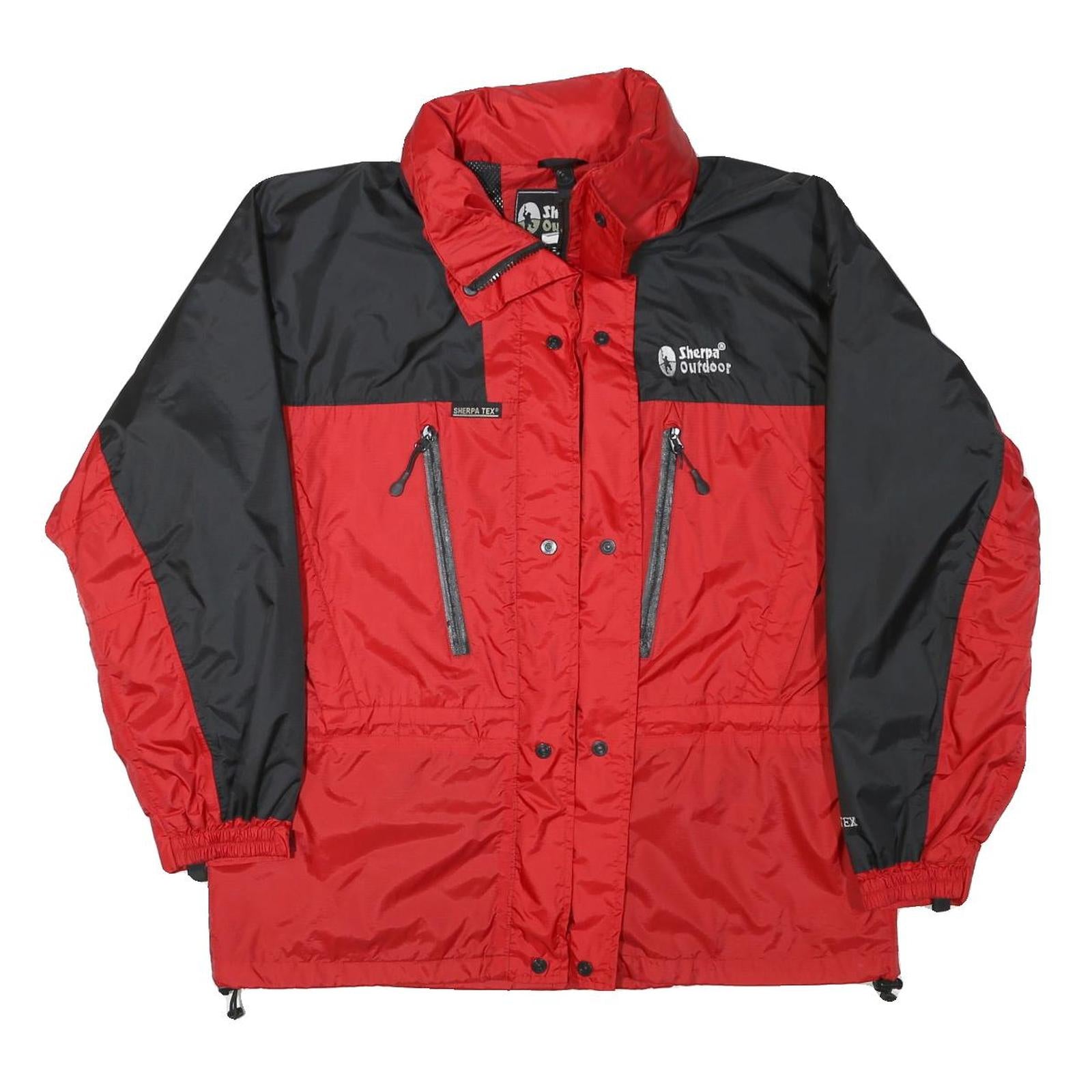 SHERPA Mens Red & Black Outdoor Jacket L Polyester Blend Zip Windbreaker Refurbished - N/A refurbished available on Cerqular