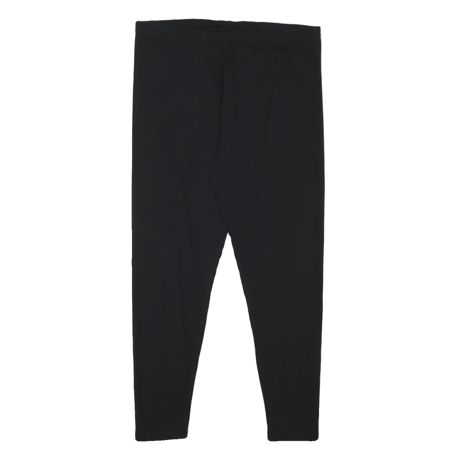 Womens Black Joggers L W32 L27 Cotton Blend Slim Tapered Casual Fitness Bottoms Refurbished - N/A refurbished available on Cerqular