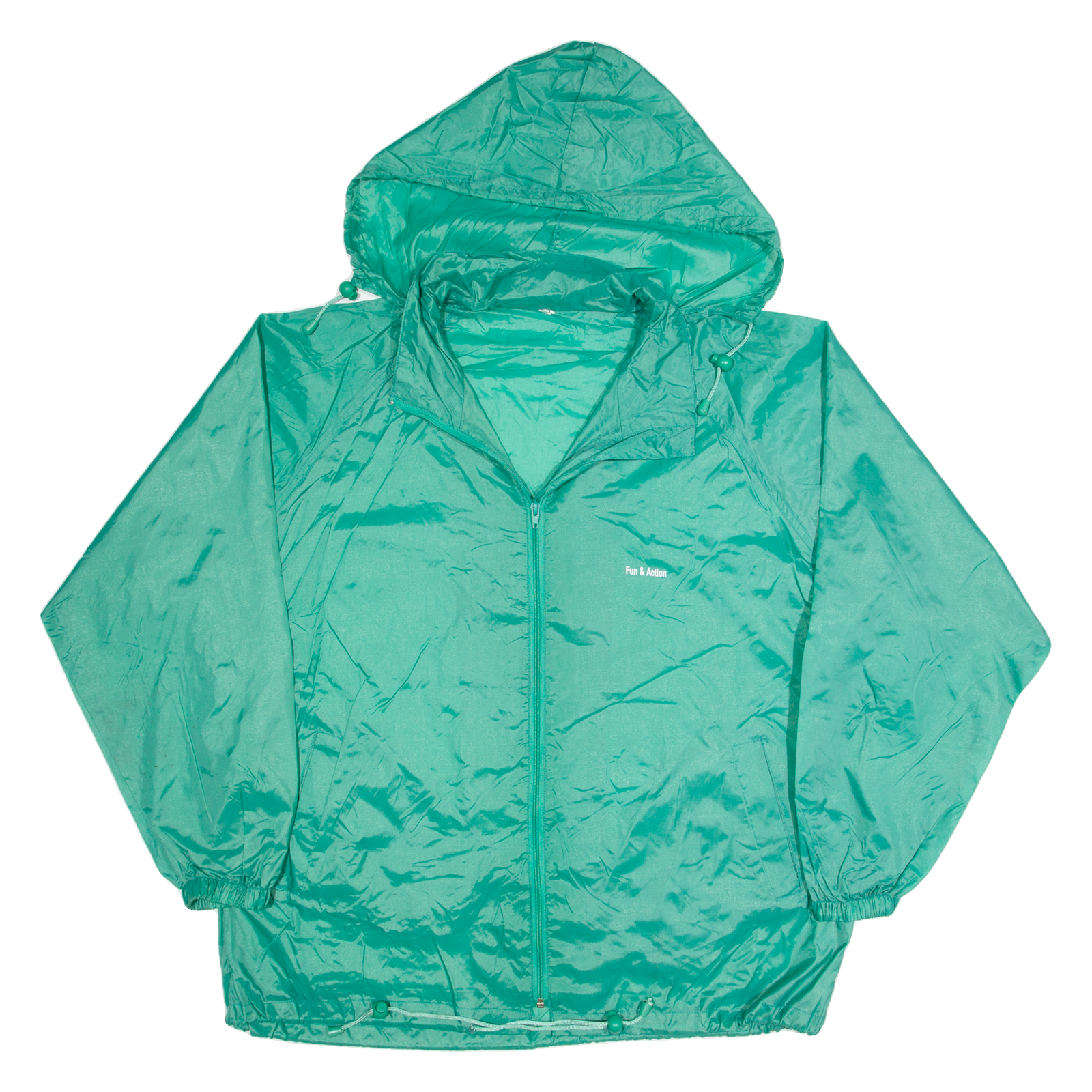 Mens Rain Jacket Green Hooded L Refurbished - N/A refurbished available on Cerqular