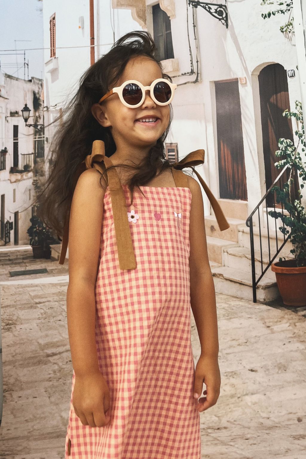 Girls Pink Plaid Dress - Adjustable Straps | Size: 6-8 years Refurbished - N/A (Note: This brand may not be well-known globally refurbished available on Cerqular