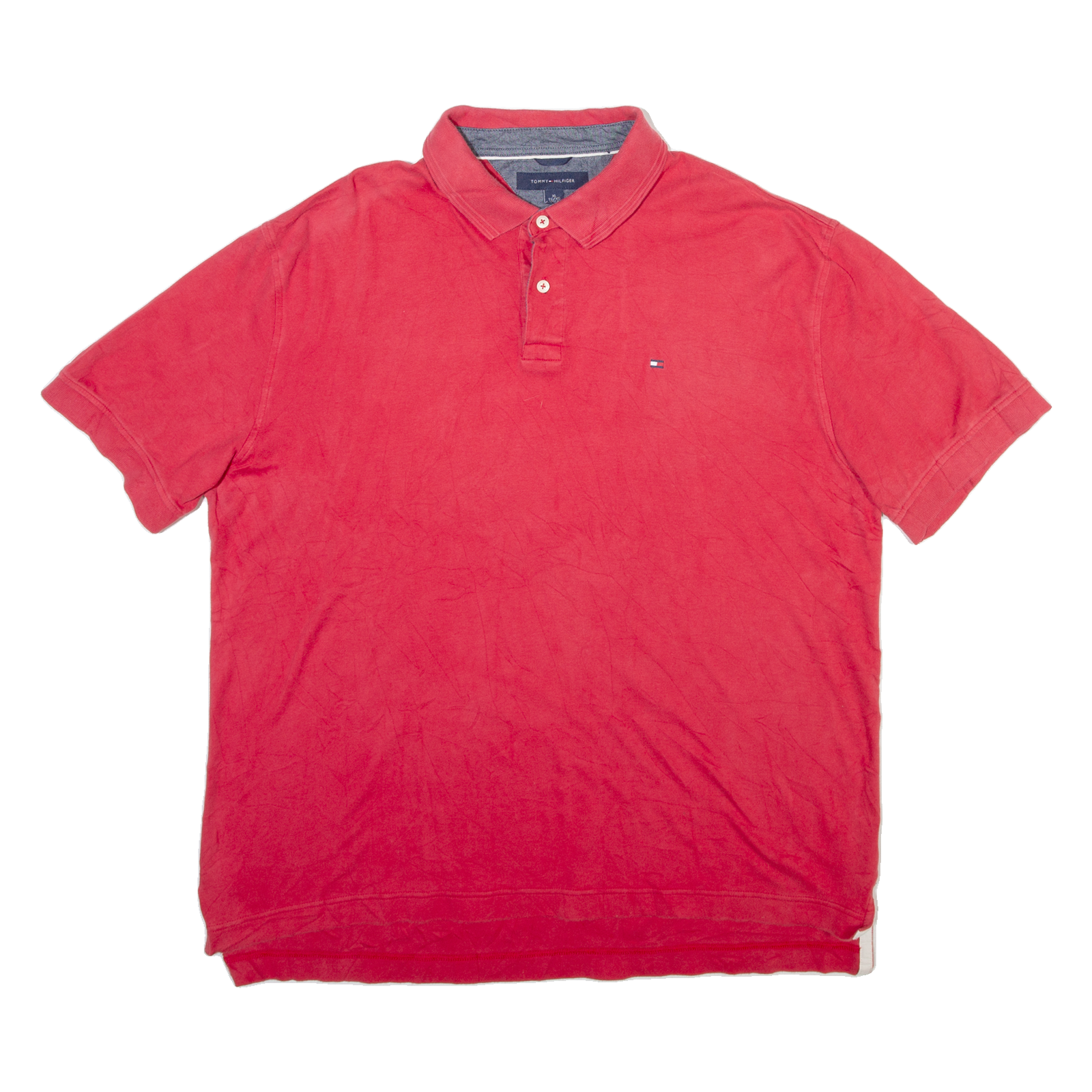 TOMMY HILFIGER Mens Polo Shirt Red XL Refurbished - N/A refurbished available on Cerqular