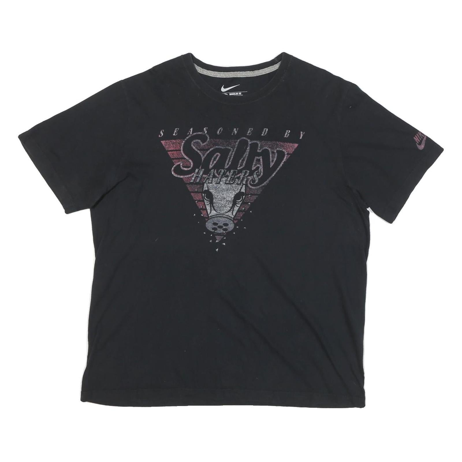 NIKE Mens Black Salty Layers Graphic T-Shirt XL Short Sleeve Crew Neck Refurbished - N/A refurbished available on Cerqular