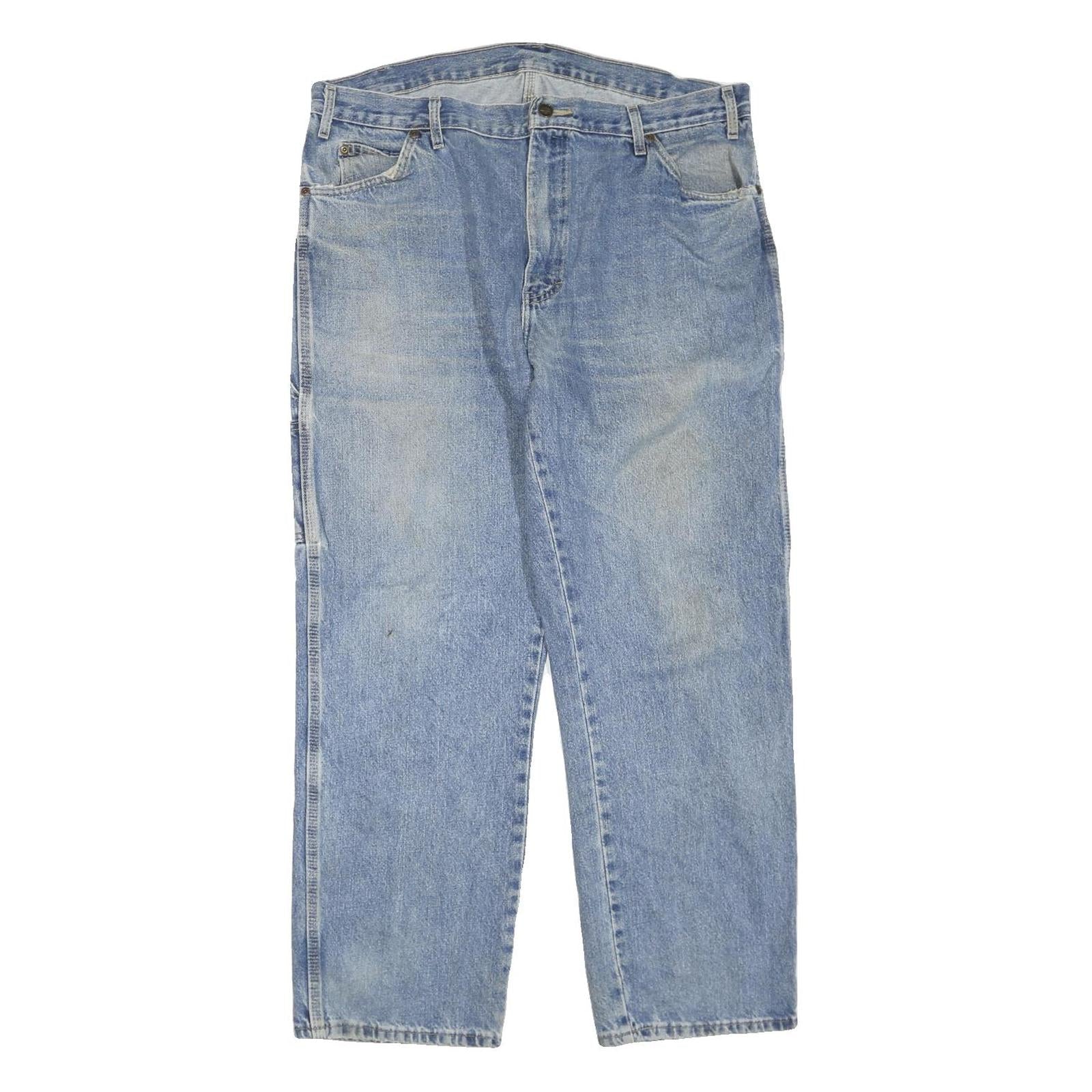 DICKIES Mens Jeans Blue Regular Straight Denim Medium W38 L30 Workwear Refurbished - N/A refurbished available on Cerqular