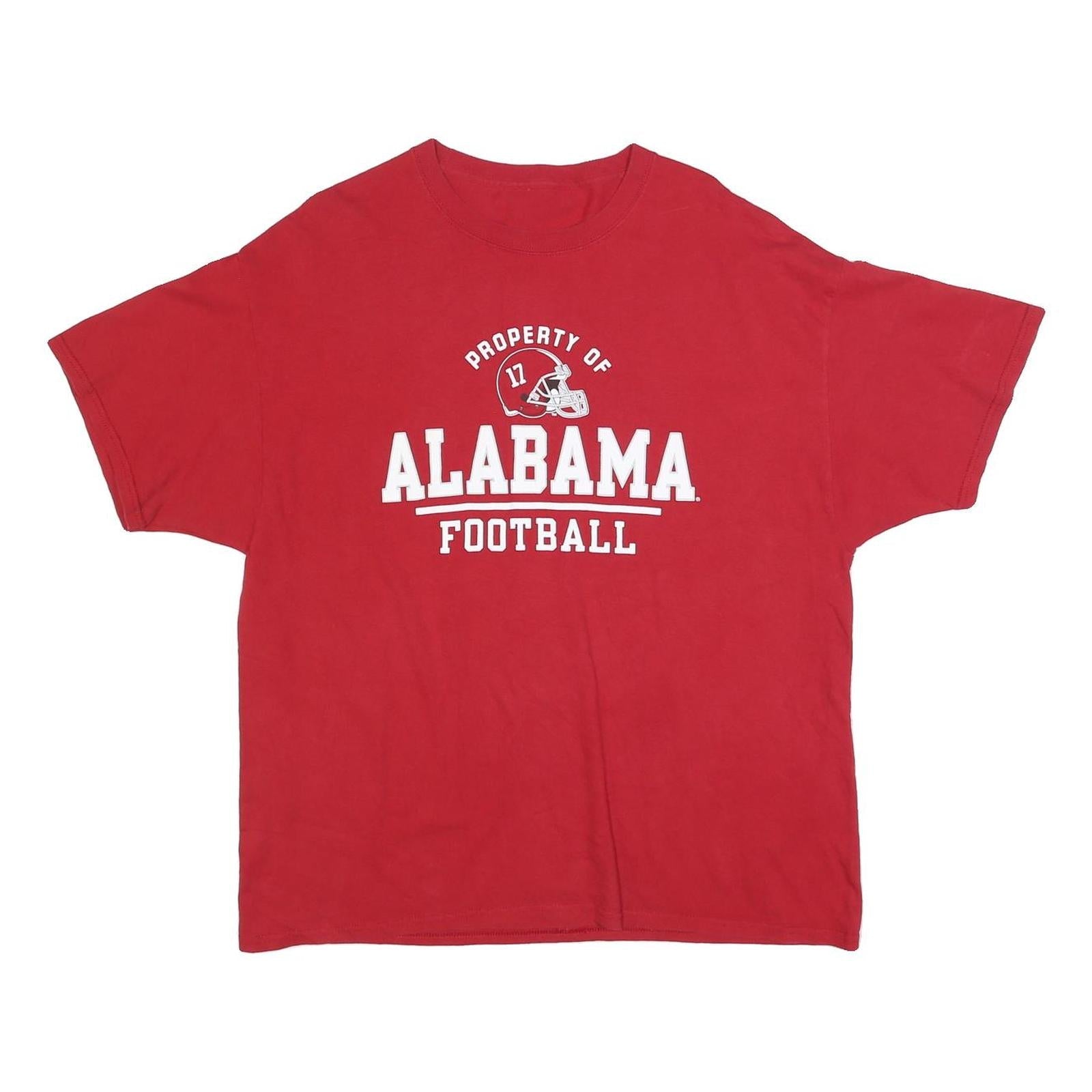 Mens Red Alabama Football Classic T-Shirt L Short Sleeve Crew Neck Graphic Print Refurbished - N/A refurbished available on Cerqular