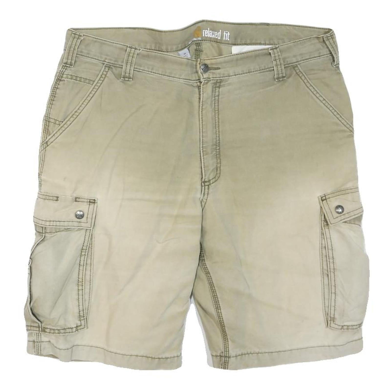 CARHARTT Mens Cargo Beige Shorts L W38 Relaxed Fit Cotton Blend Workwear Refurbished - N/A refurbished available on Cerqular
