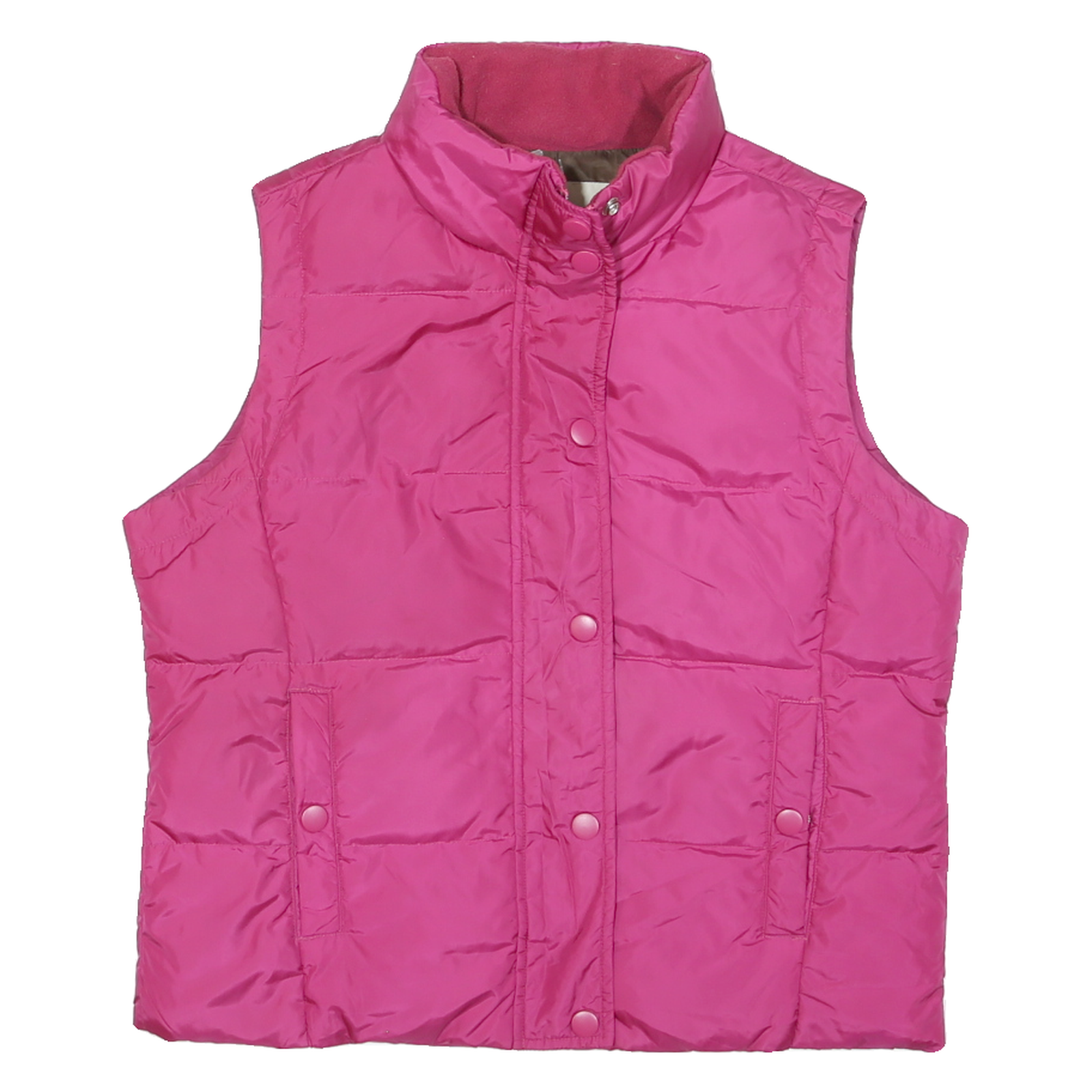 JACOB CONNEXION Womens Pink Quilted Sleeveless Jacket M Polyester Blend Zip Refurbished - N/A refurbished available on Cerqular
