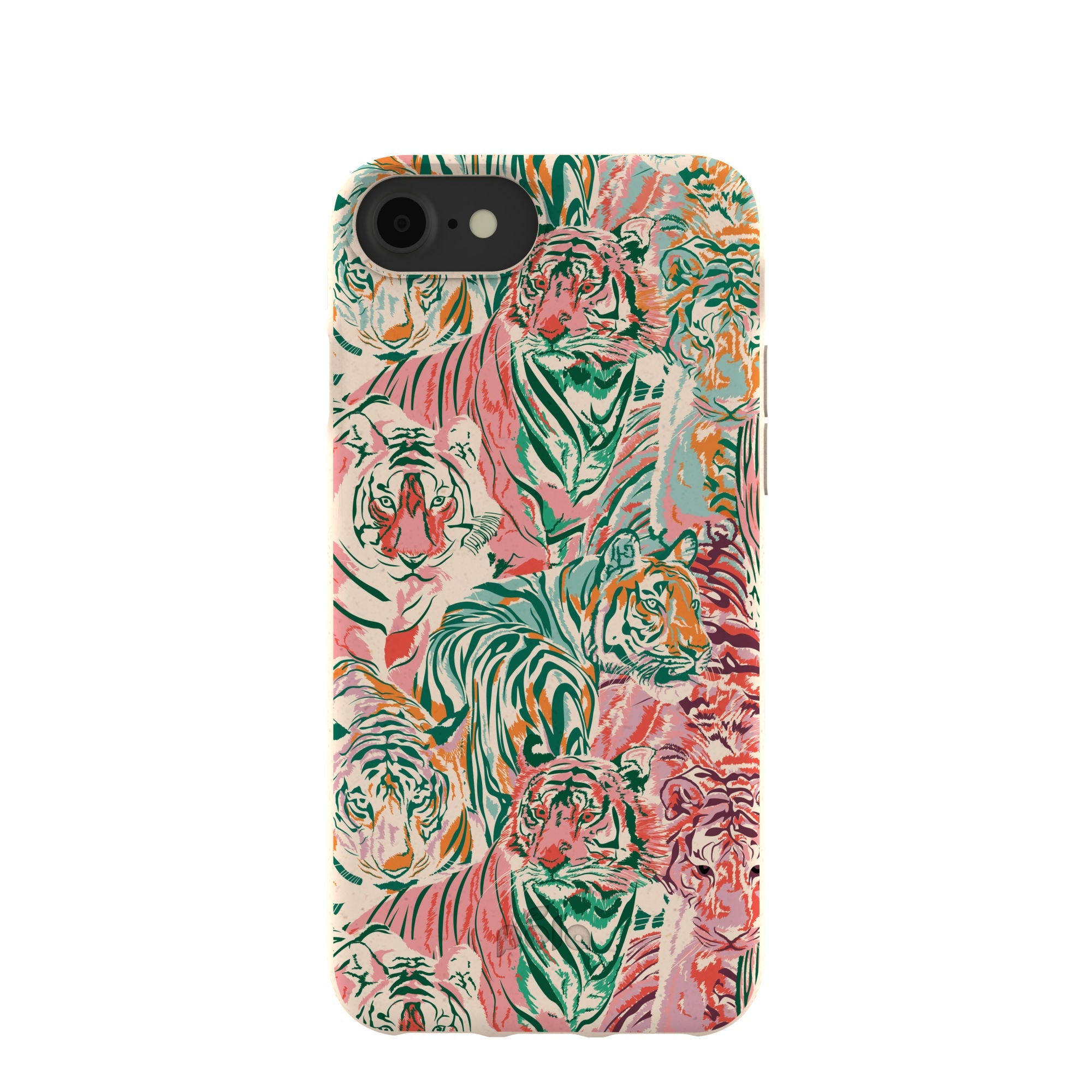 Seashell Hidden Tigers iPhone 6/6s/7/8/SE Case Refurbished - Pela Case refurbished available on Cerqular
