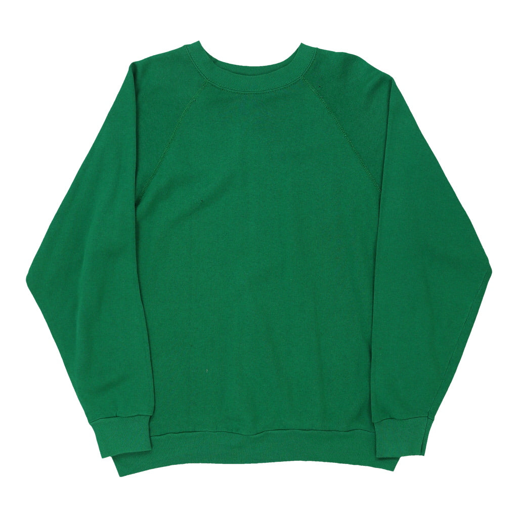 Unbranded Sweatshirt - Medium Green Cotton Blend Refurbished - Thrifted (note: this is a term often used to describe second- refurbished available on Cerqular