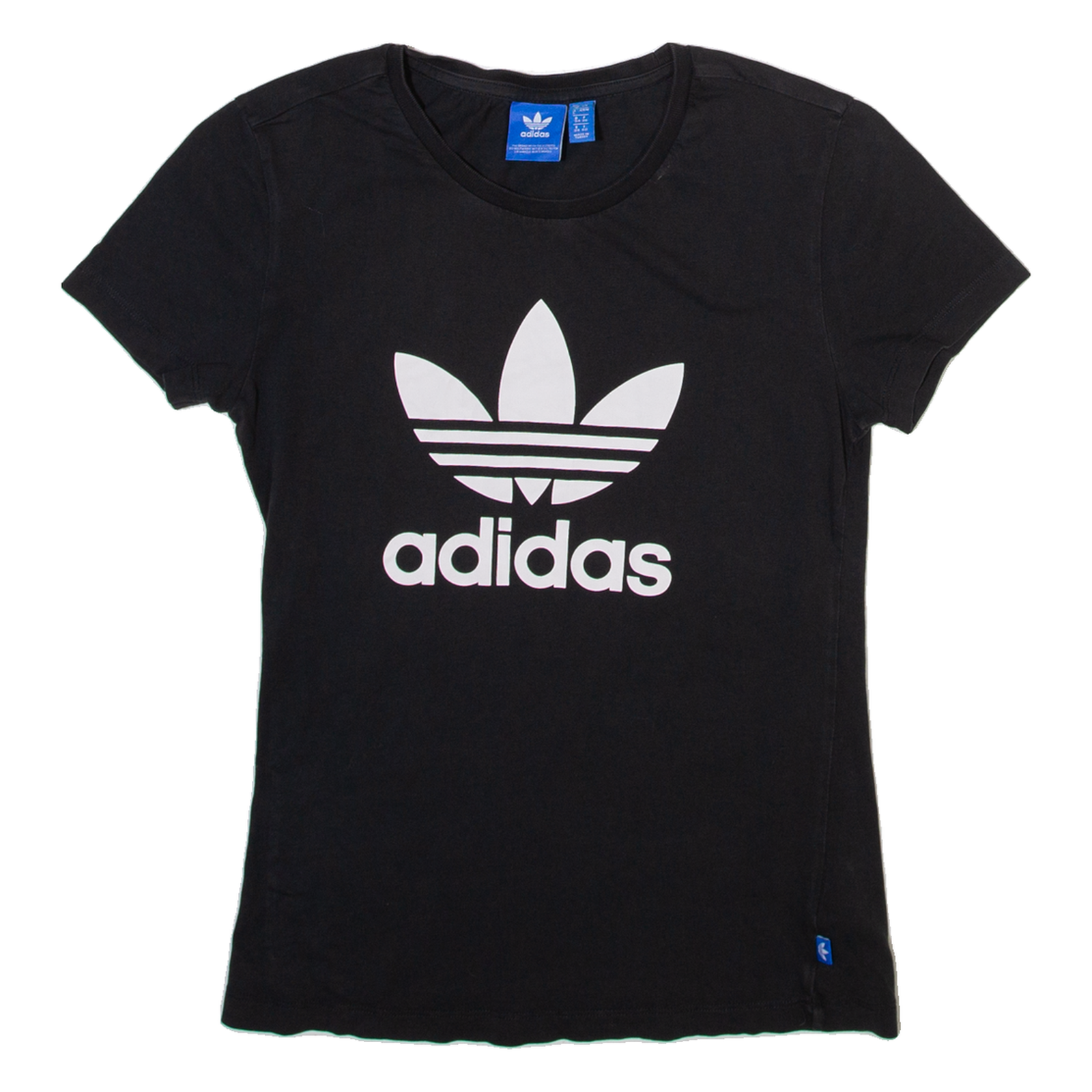 ADIDAS ORIGINALS Womens T-Shirt Black UK 8 Refurbished - N/A refurbished available on Cerqular